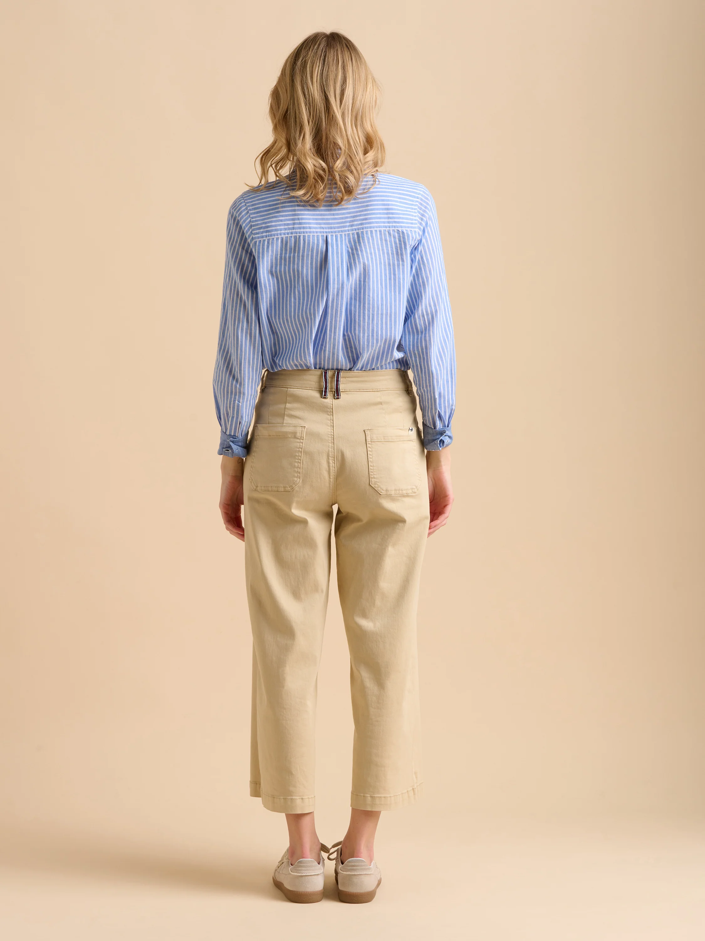 Ankle Crop Wide Leg Trousers - Image 4