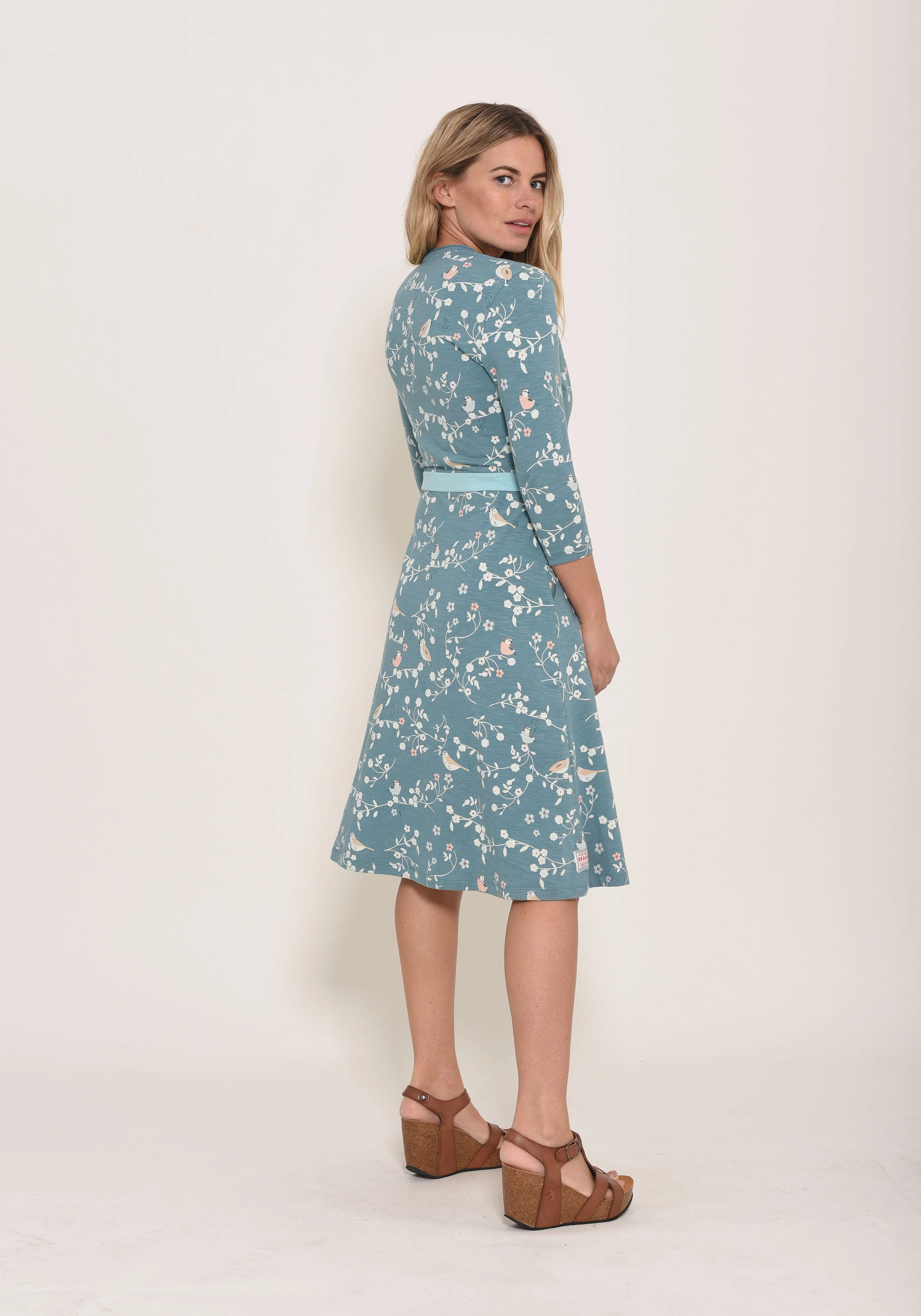 Bird Blossom Wrap Dress - Image 3