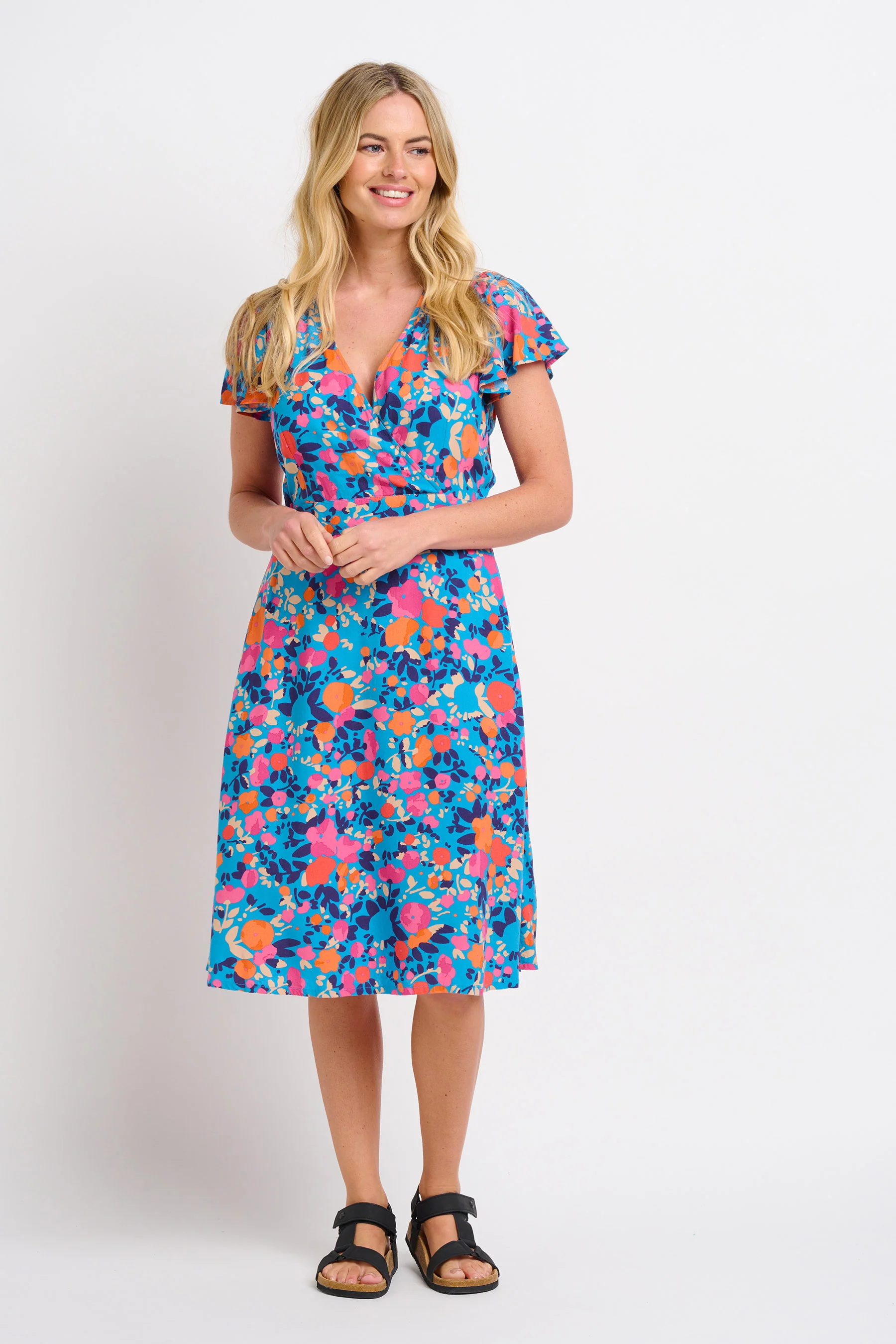 Bloom Floral Wrap Dress - Image 4