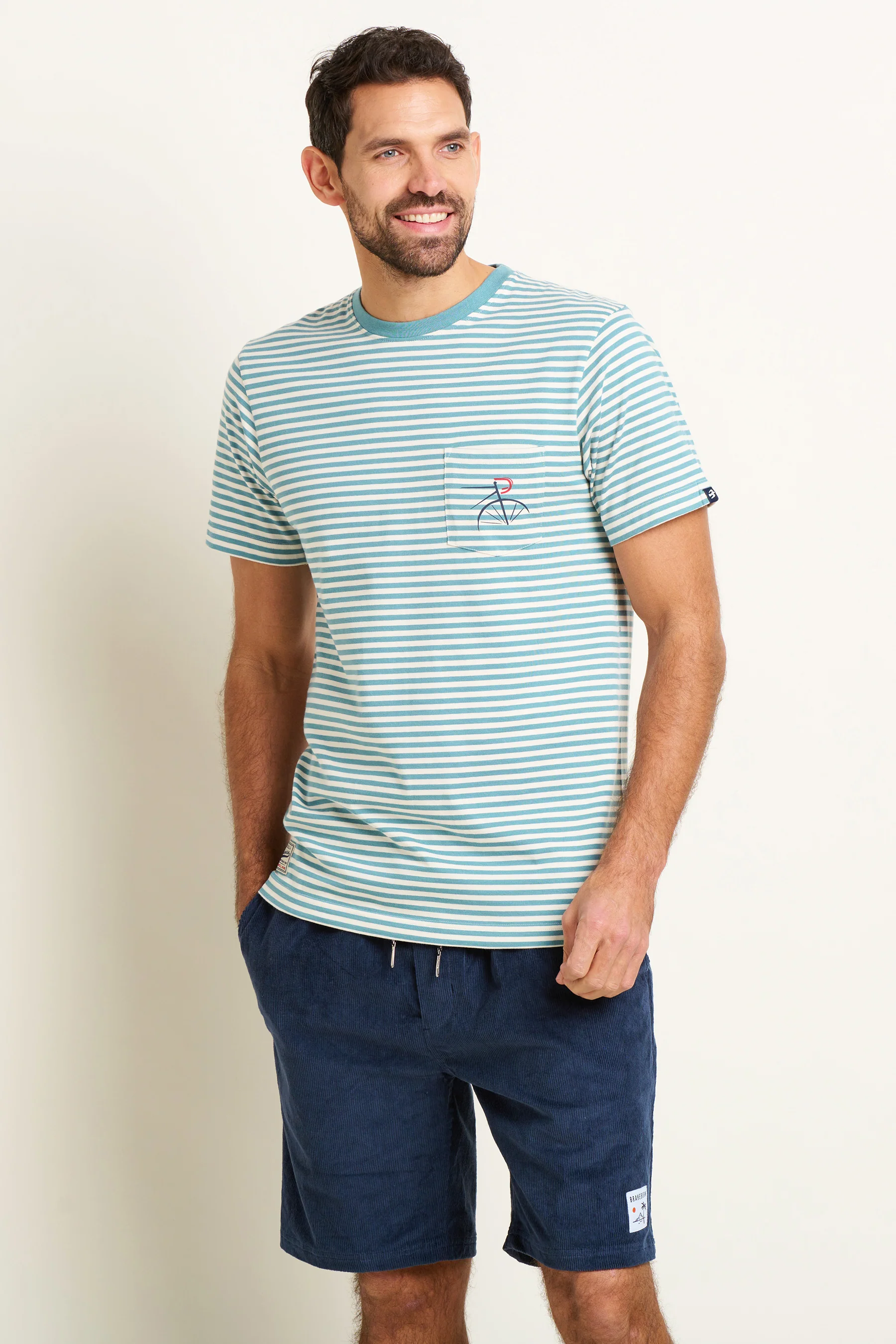 Blue Stripe Pocket Tee - Image 2