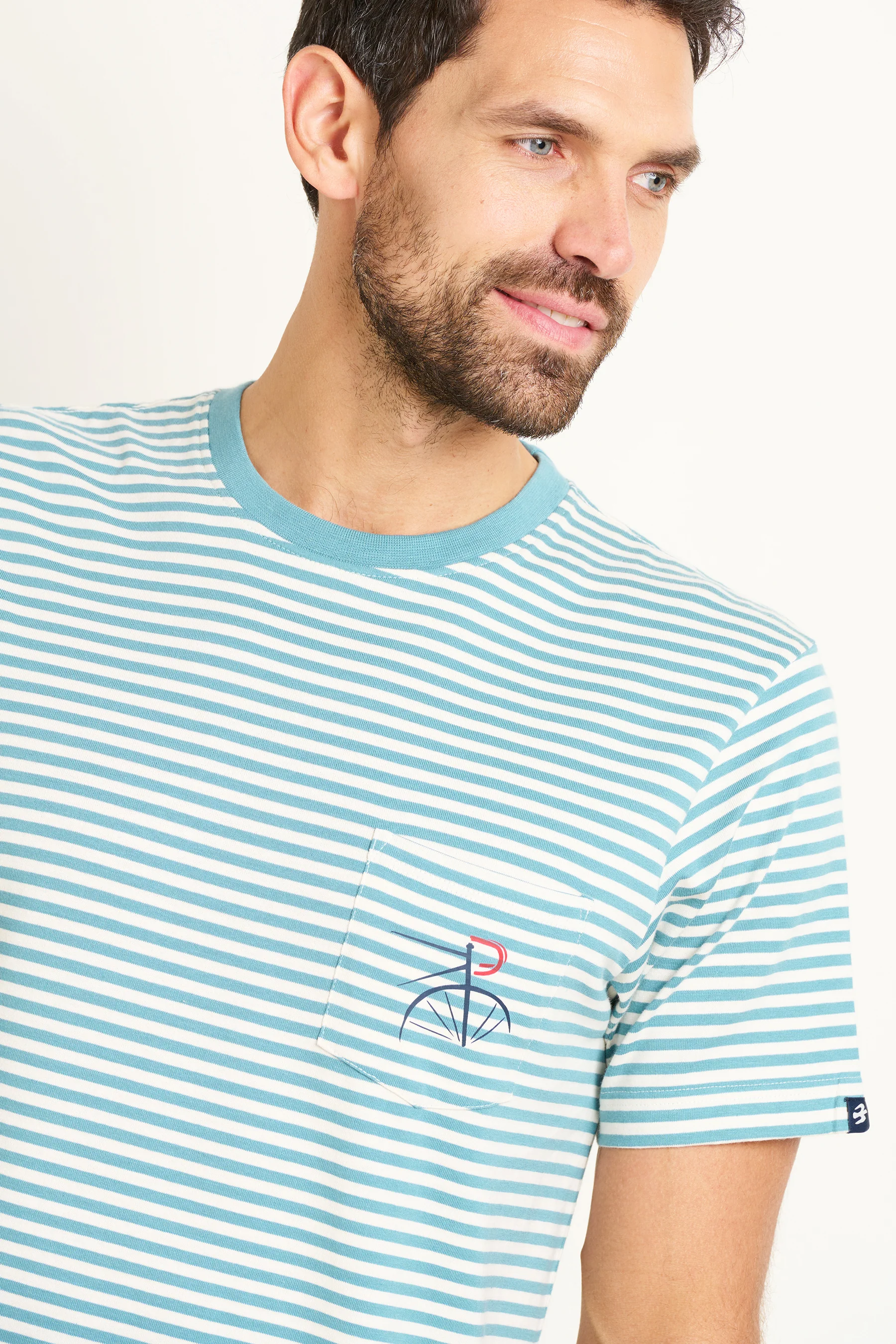 Blue Stripe Pocket Tee - Image 4