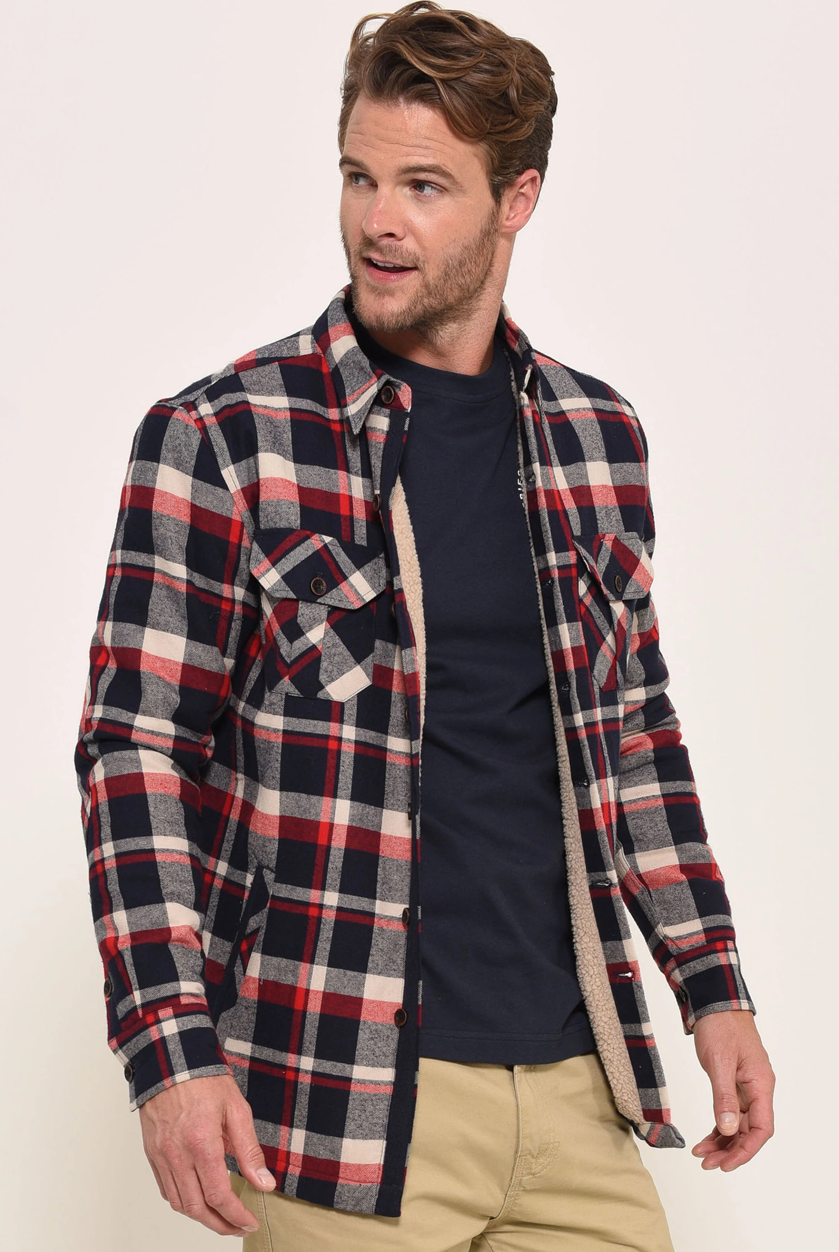 Borg Lined Overshirt - Image 3