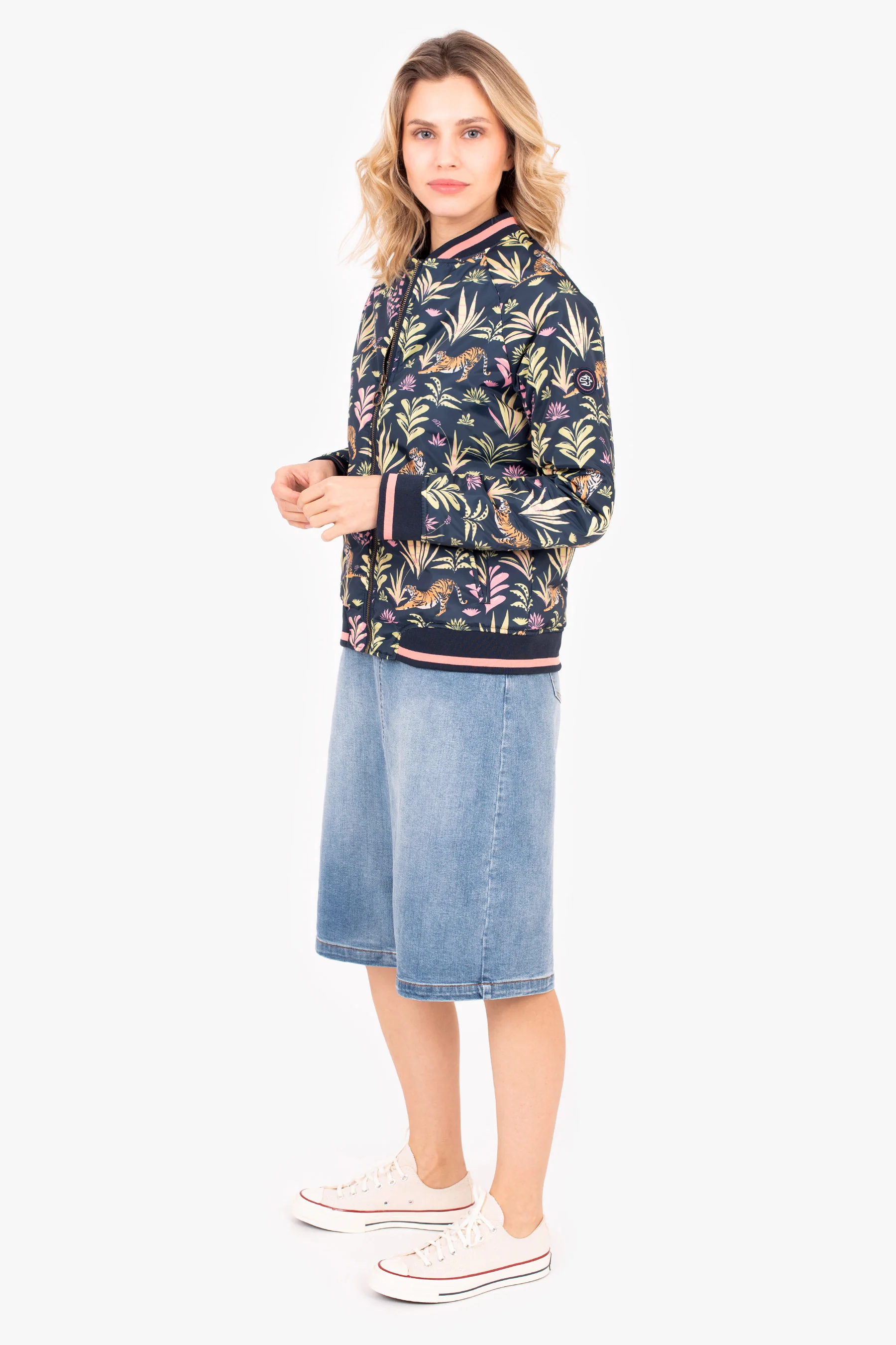 Botanical Tiger Bomber Jacket - Image 4