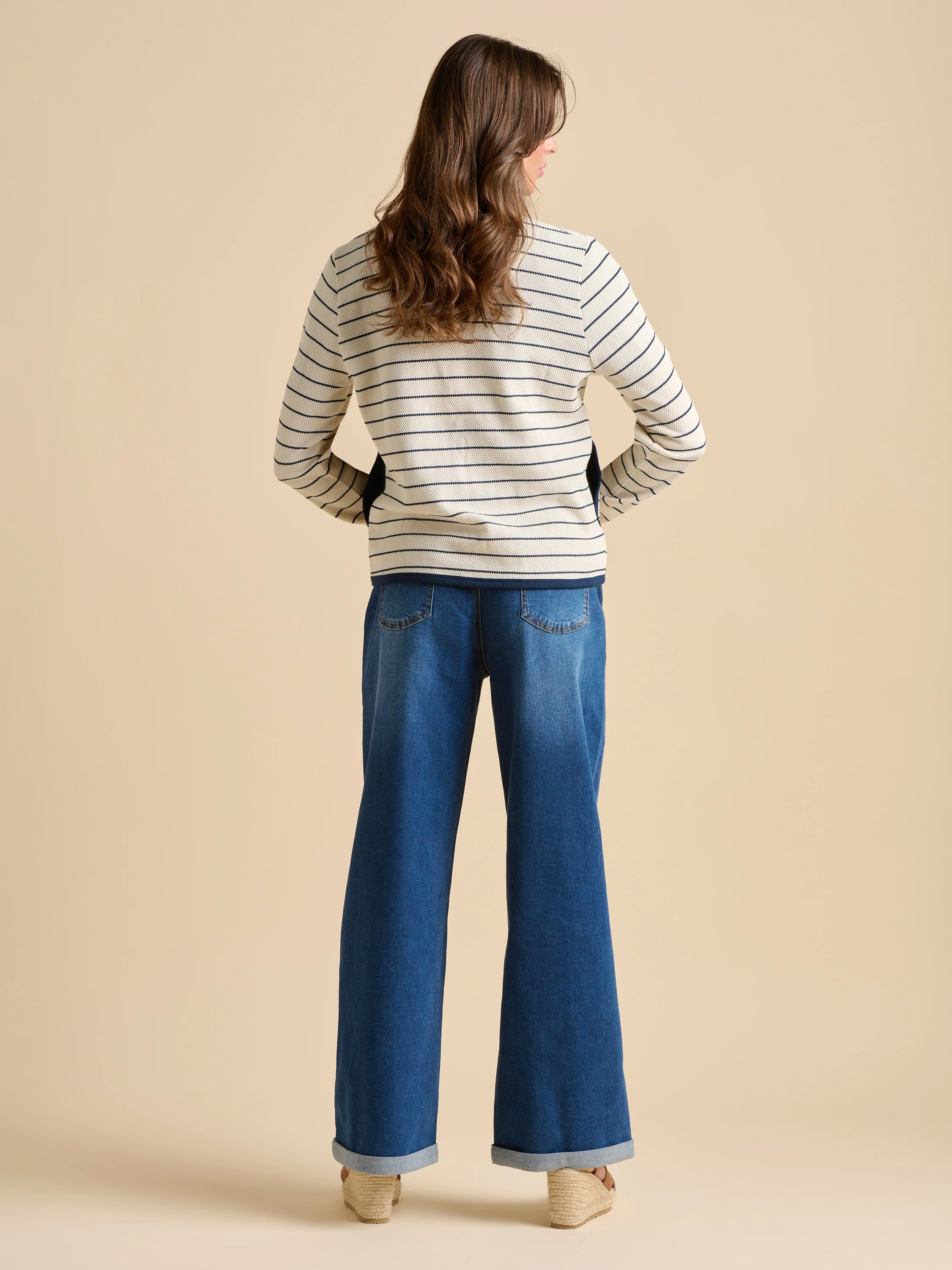 Breton Stripe Sweat Jacket - Image 4
