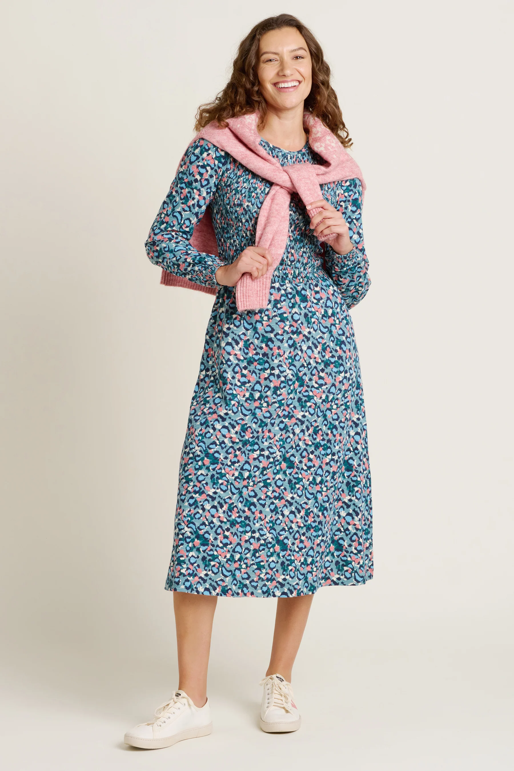 Brushed Leopard Midi Dress - Image 3