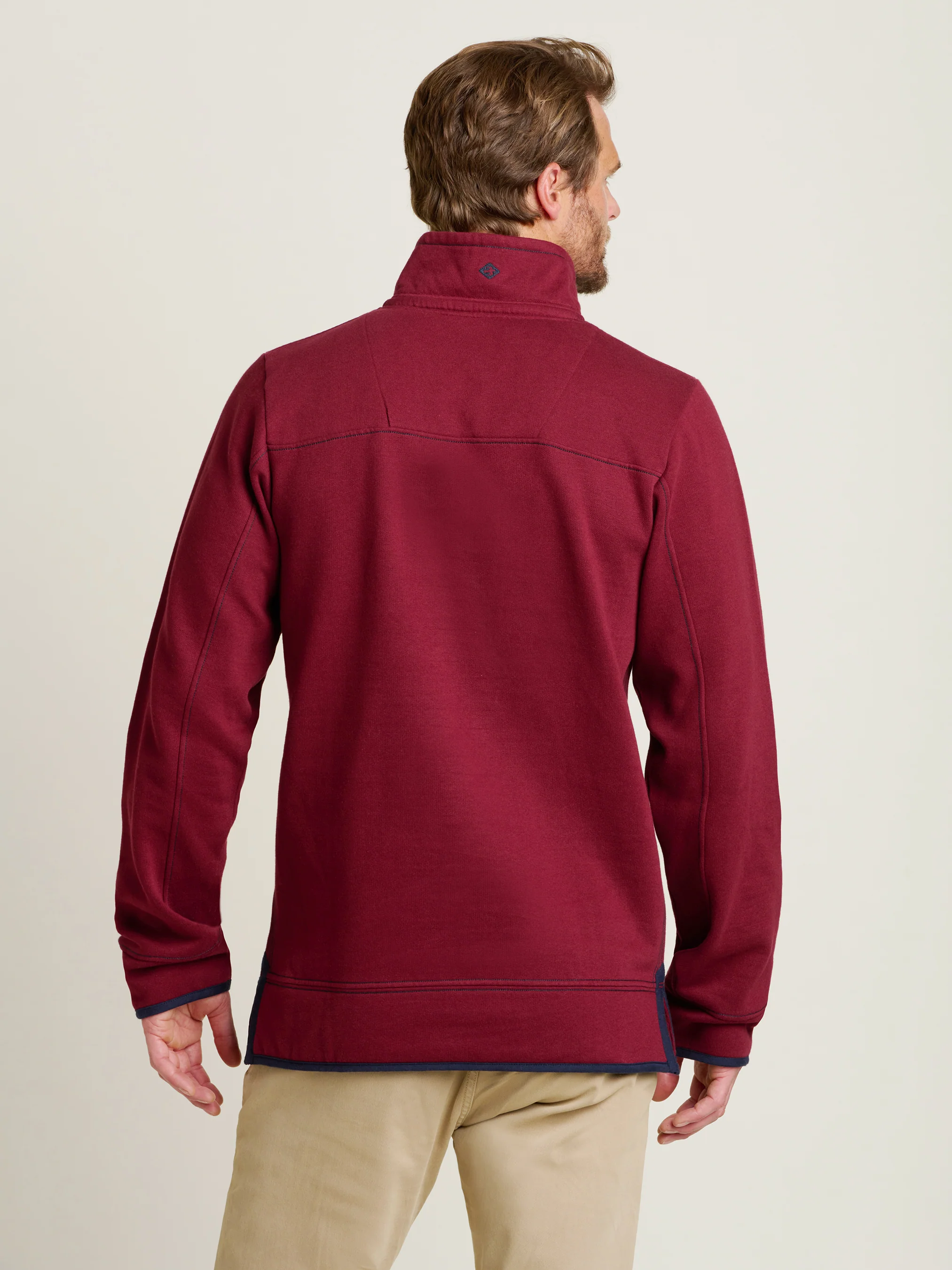 Burgundy Quarter Zip Sweatshirt - Image 4