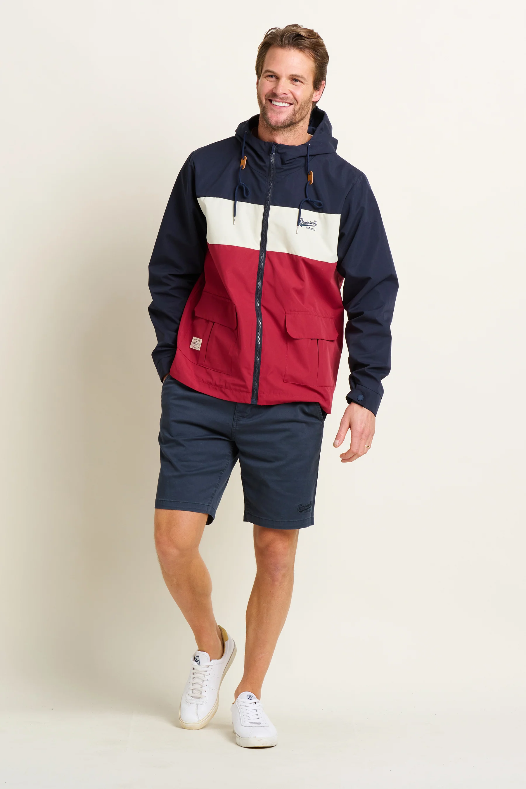 Colour Block Zip Through Jacket - Image 5