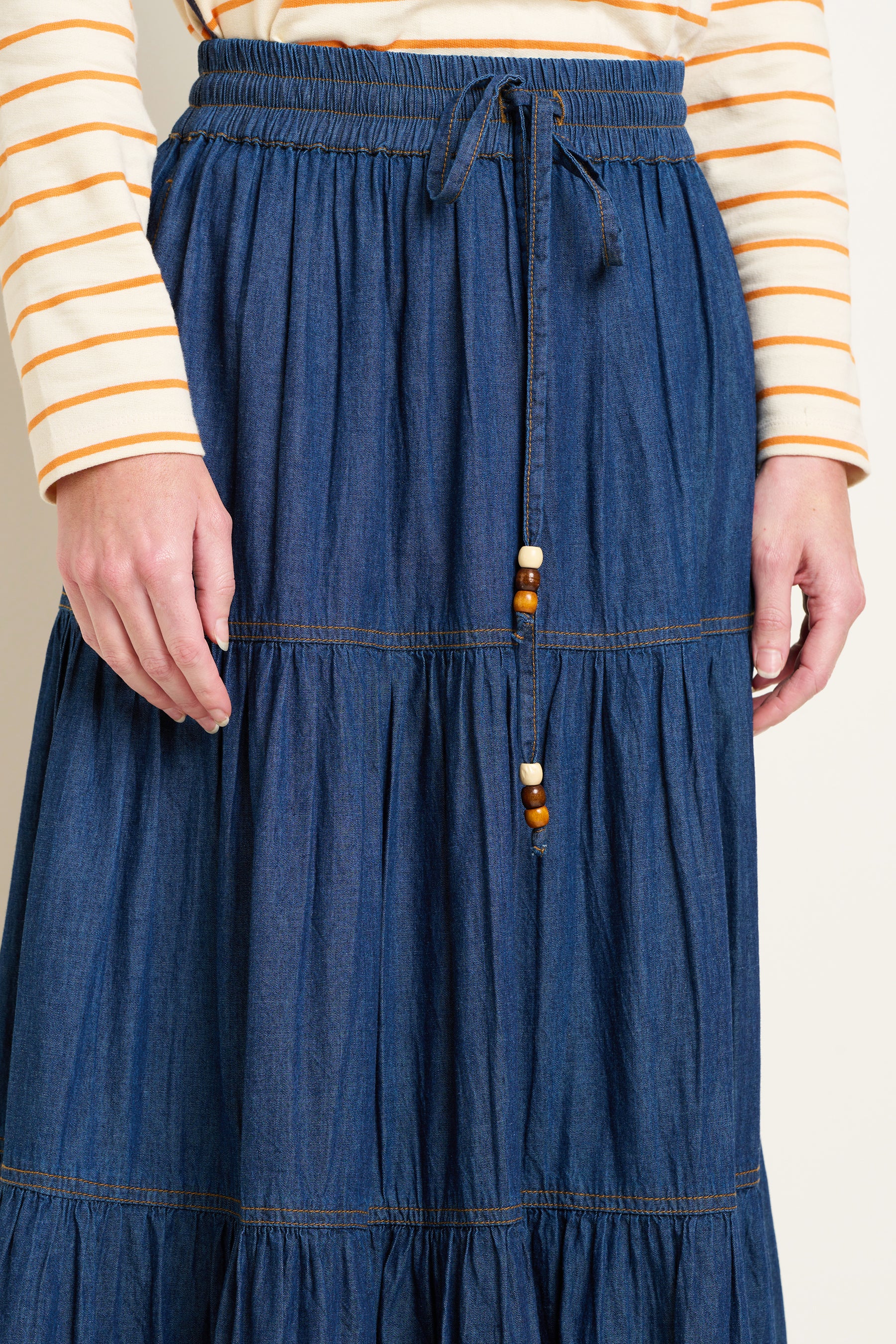 Denim Maxi Skirt - Image 4