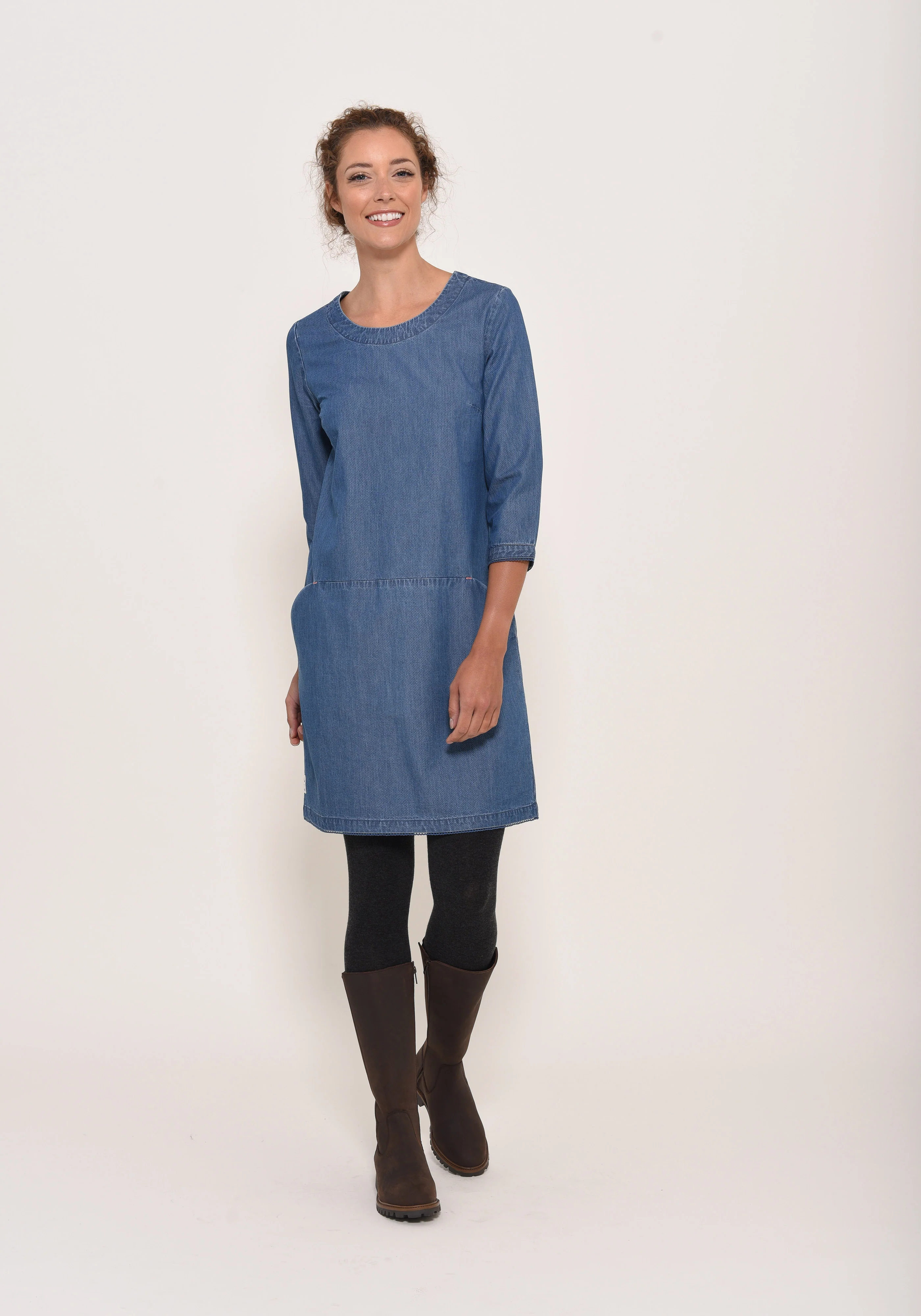 Denim Shift Dress - Image 2
