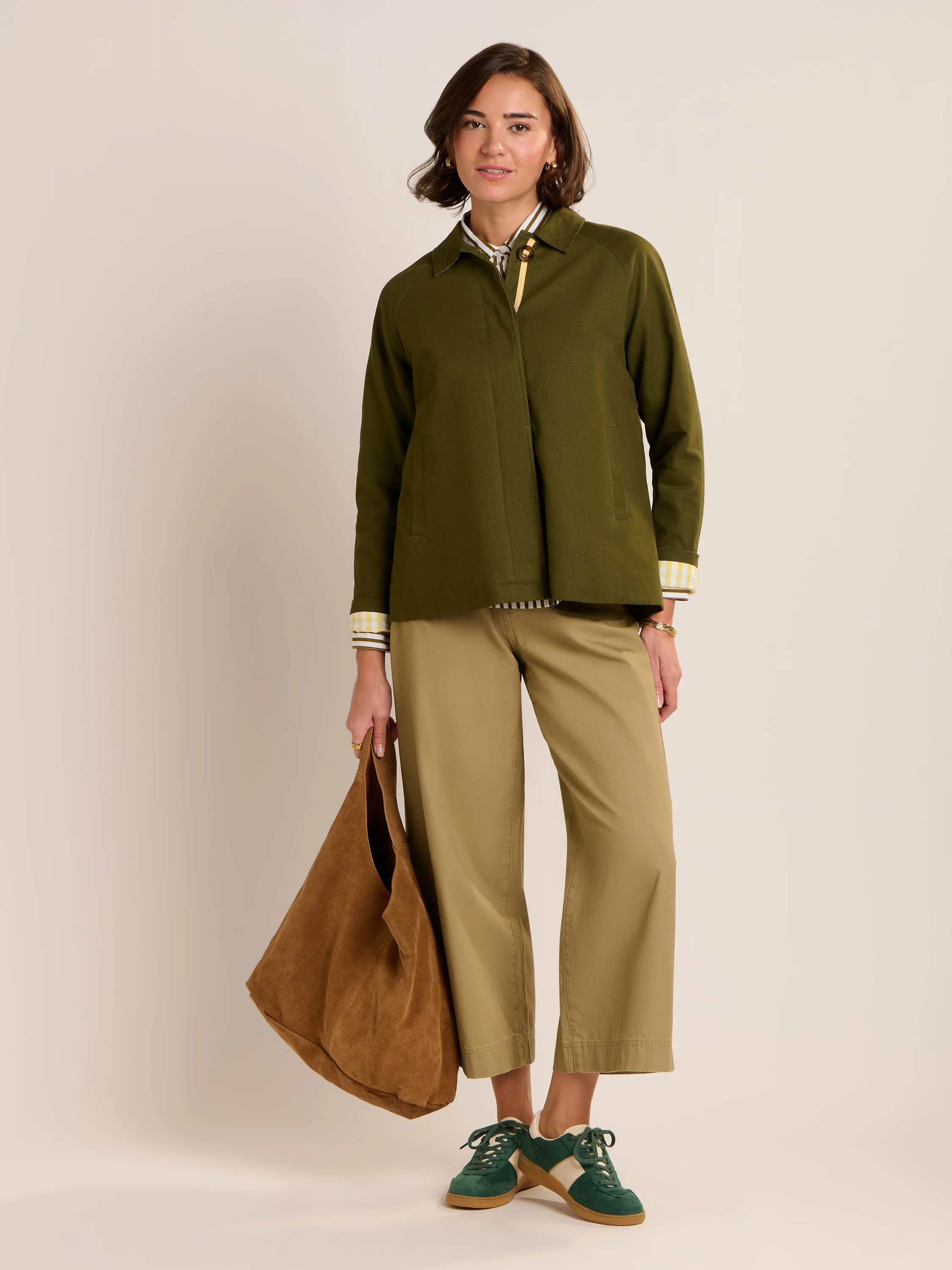 Emilia Cropped Trench Coat - Image 10