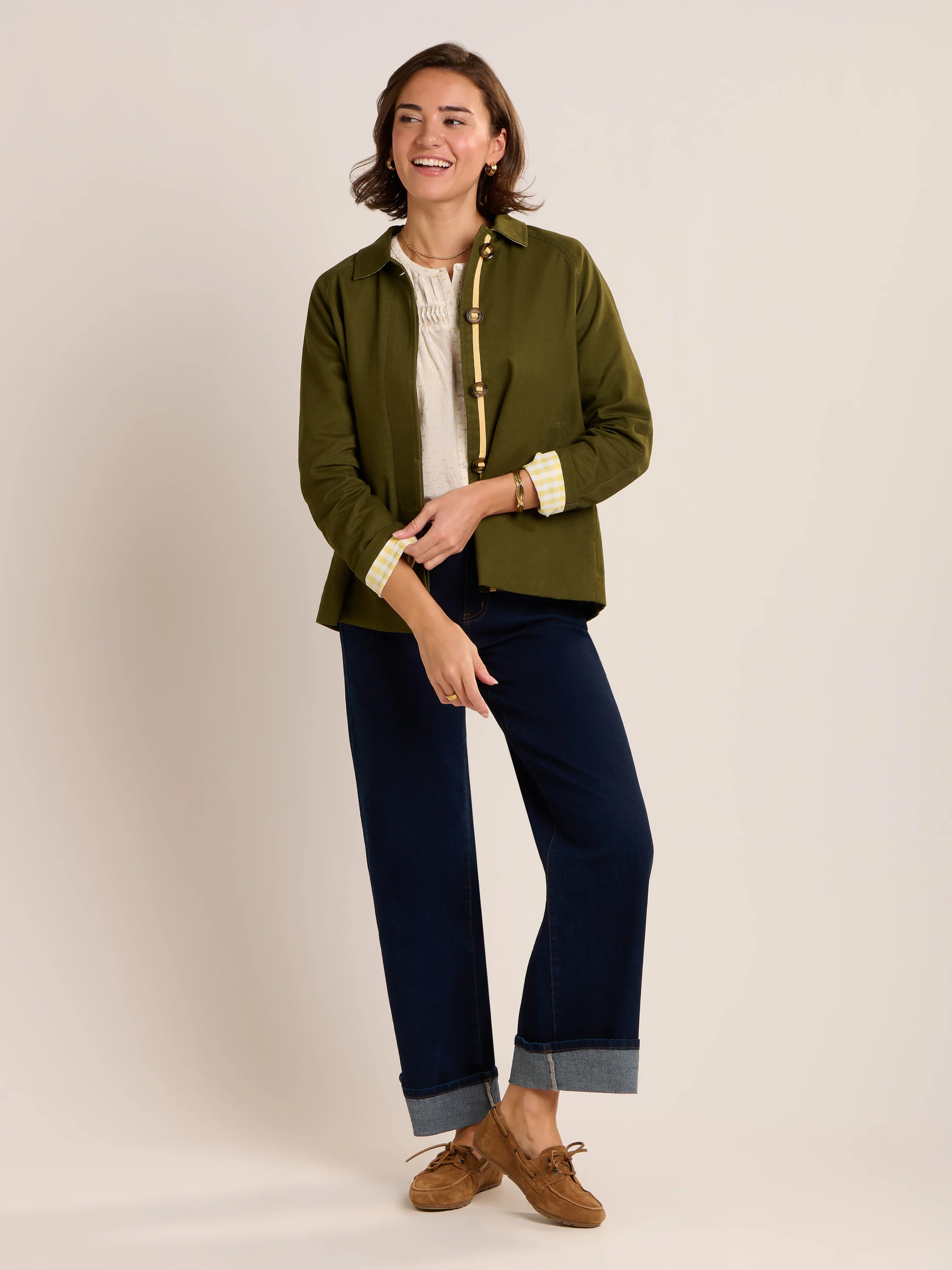Emilia Cropped Trench Coat - Image 5