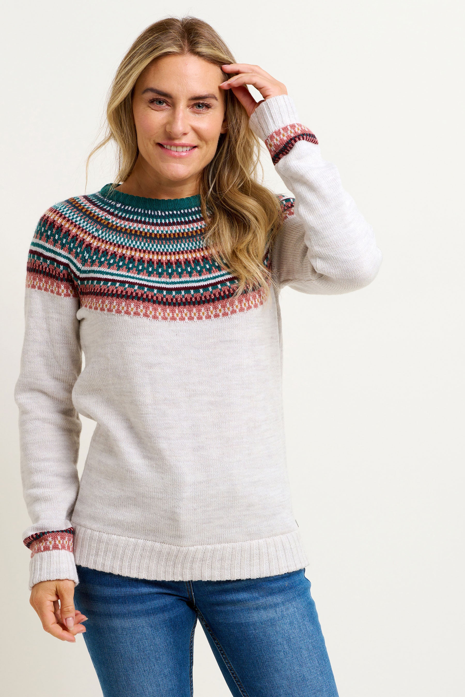 Fairisle Sparkle Knitted Jumper - Image 2