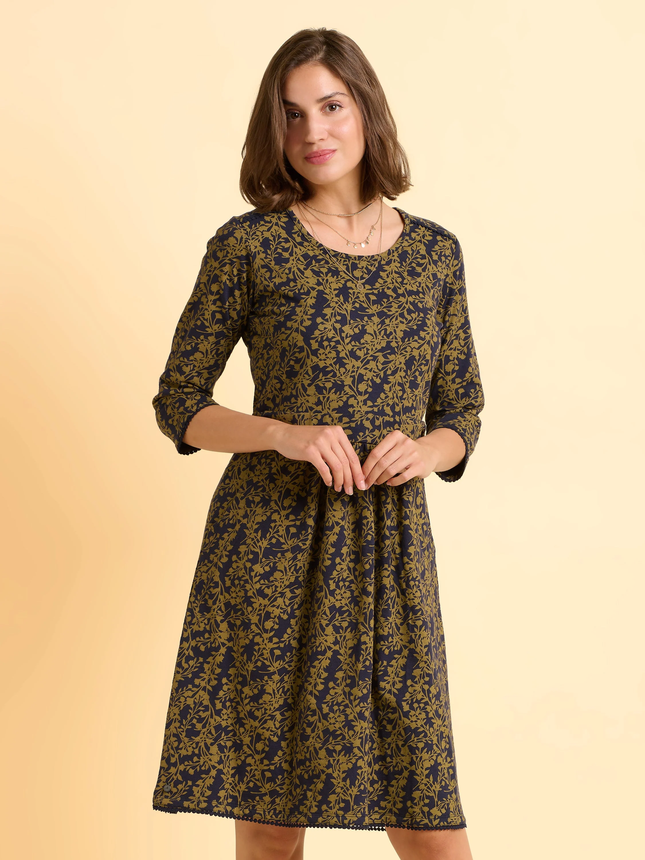 Freya Green Jersey Knee Length Dress