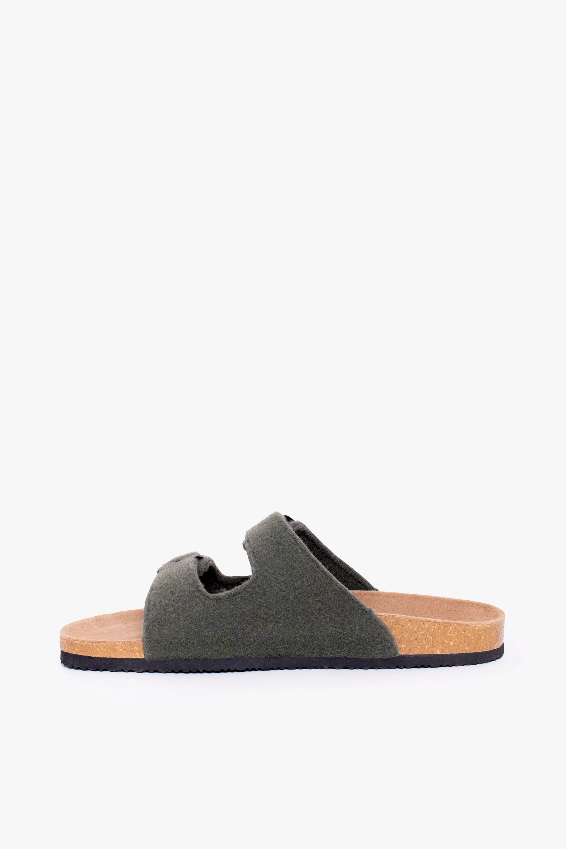 Khaki Felt Sandals - Image 3