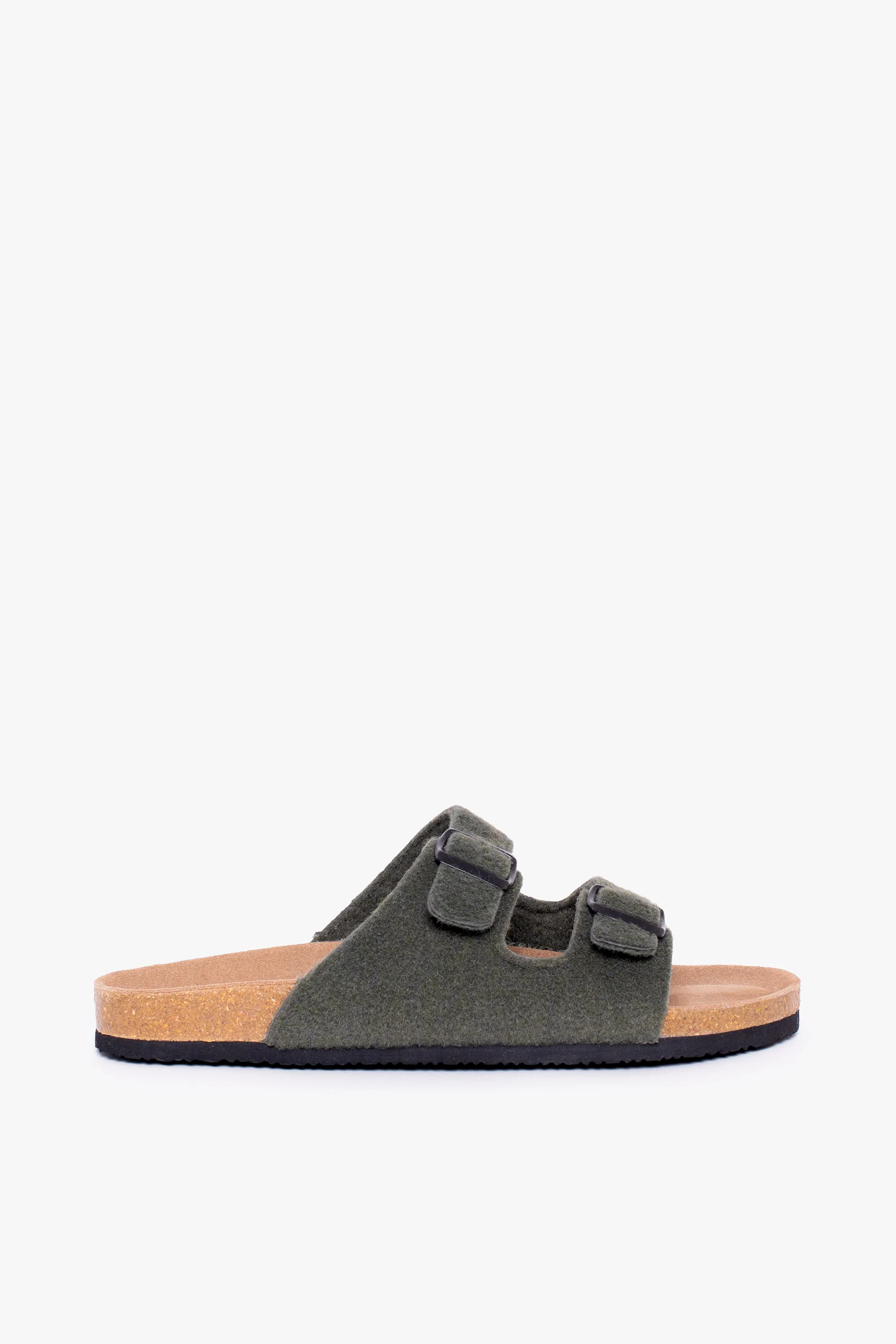 Khaki Felt Sandals - Image 4