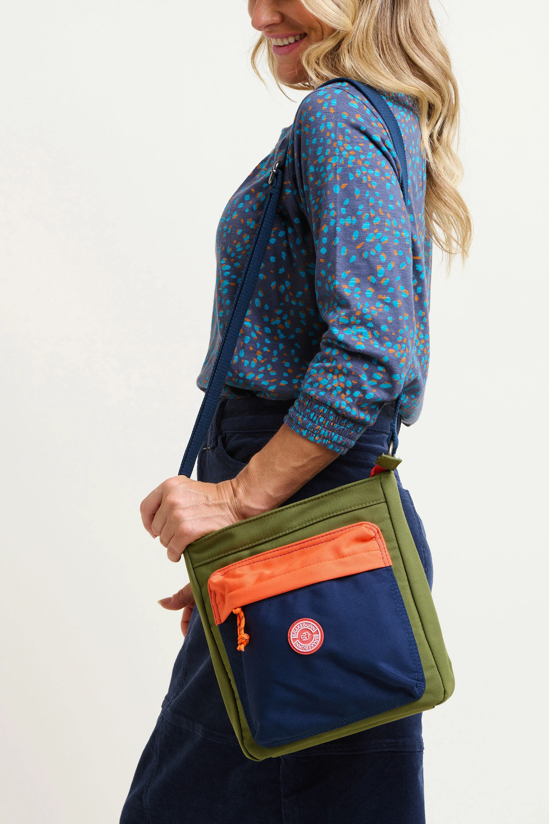 Khaki Large Cross Body Bag - Image 2