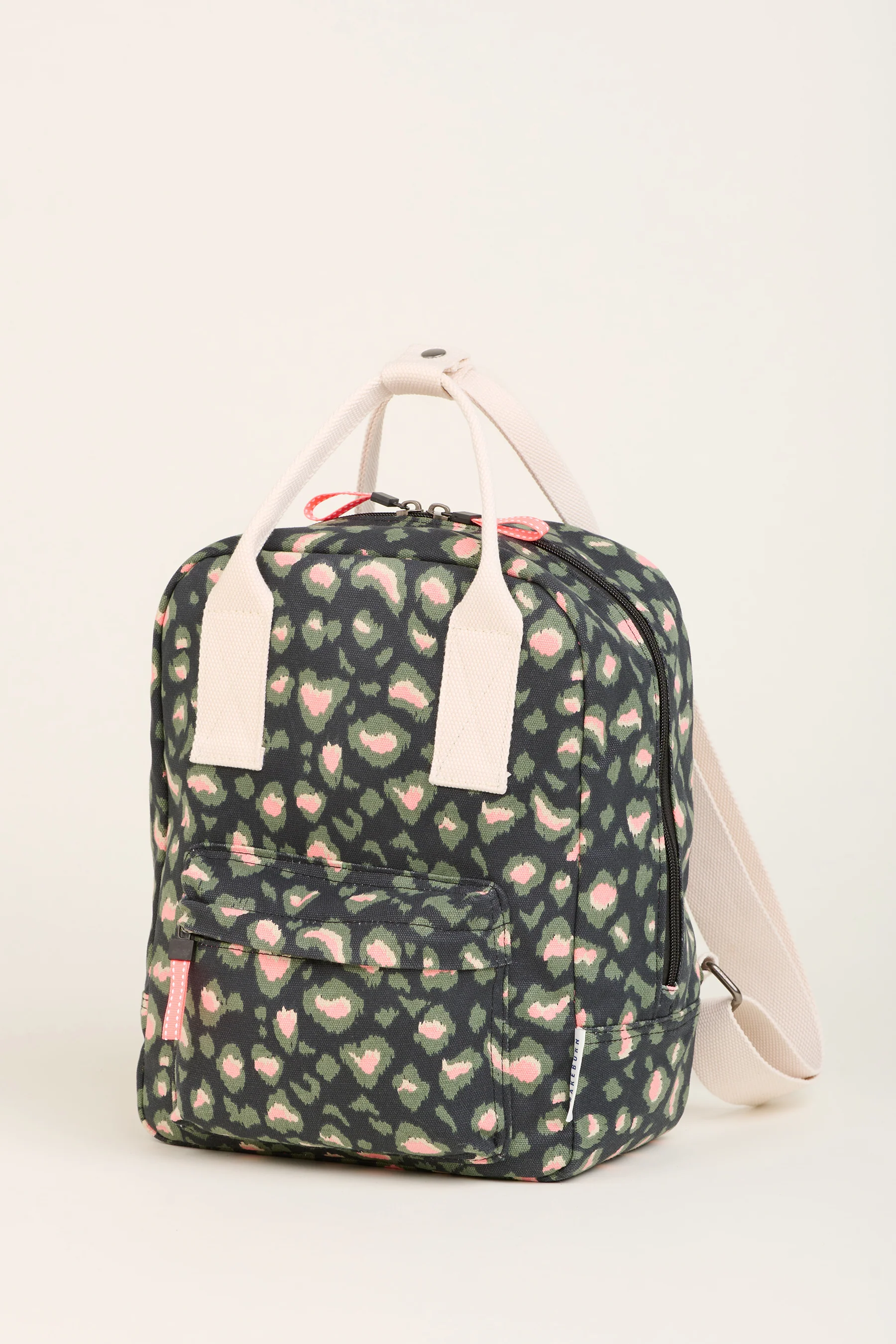 Khaki Leopard Print Classic Backpack - Image 4