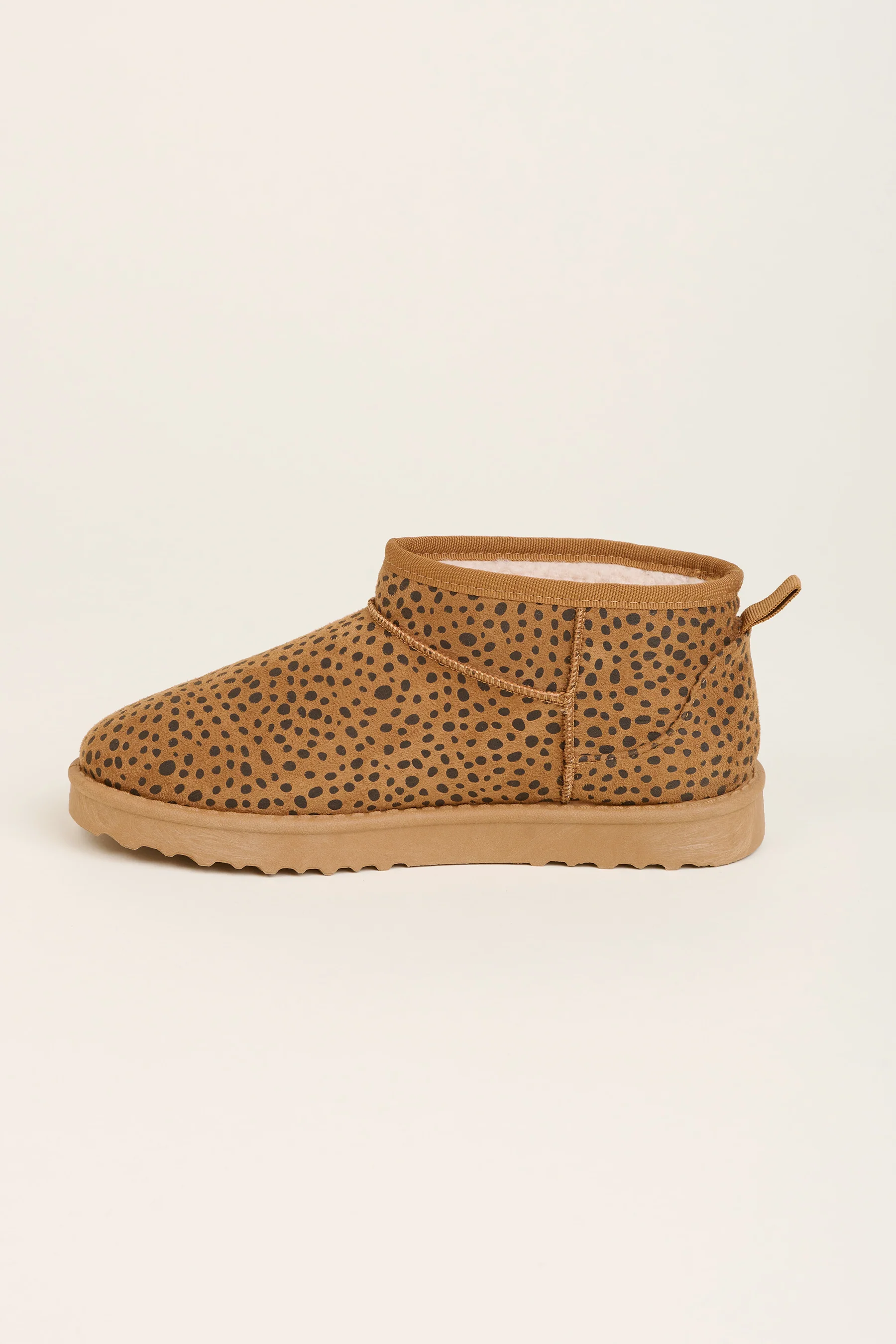 Leopard Spot Faux Suede Slipper Boots - Image 3