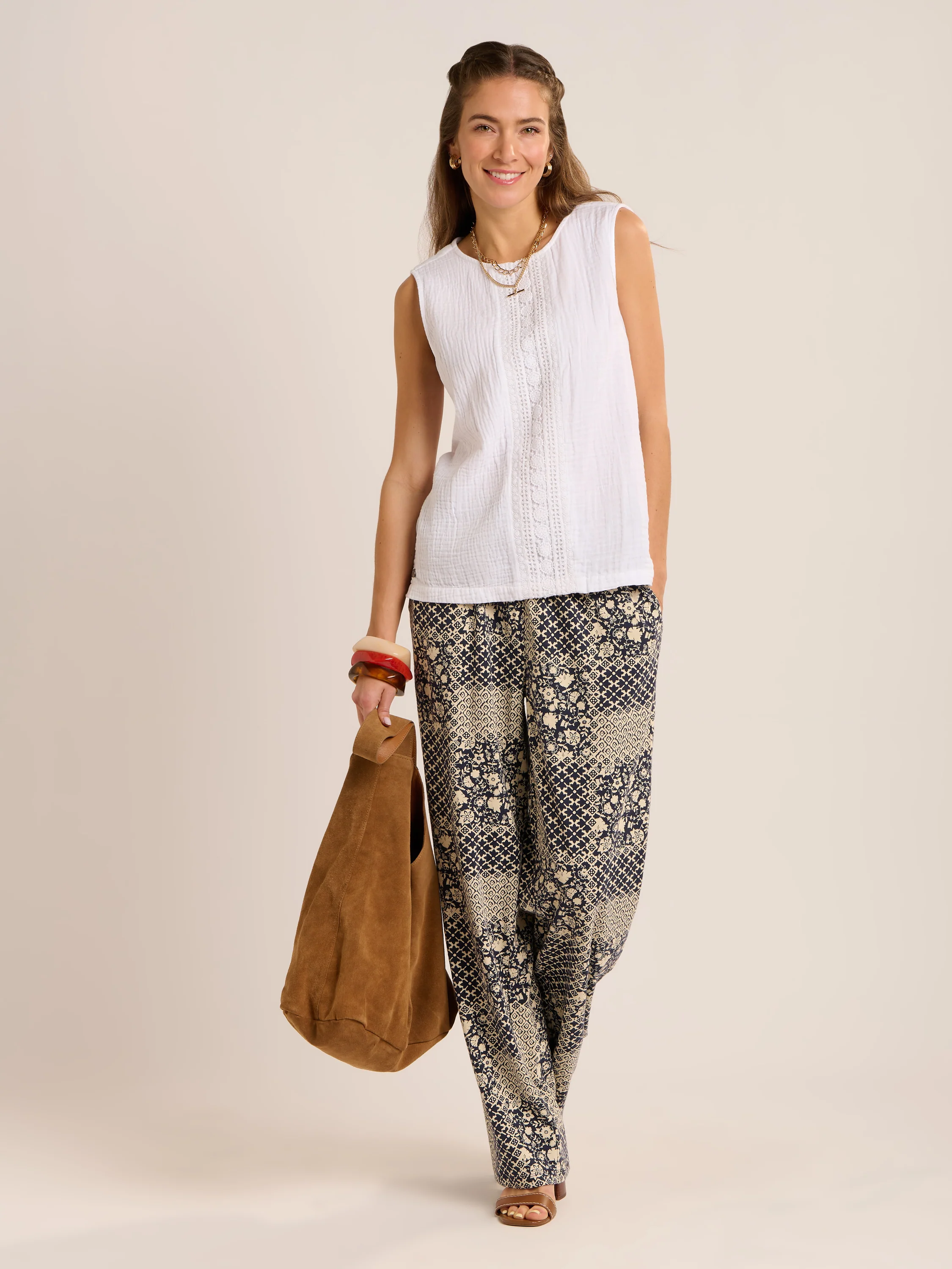 Lilly Double Cloth Sleeveless Blouse - Image 4