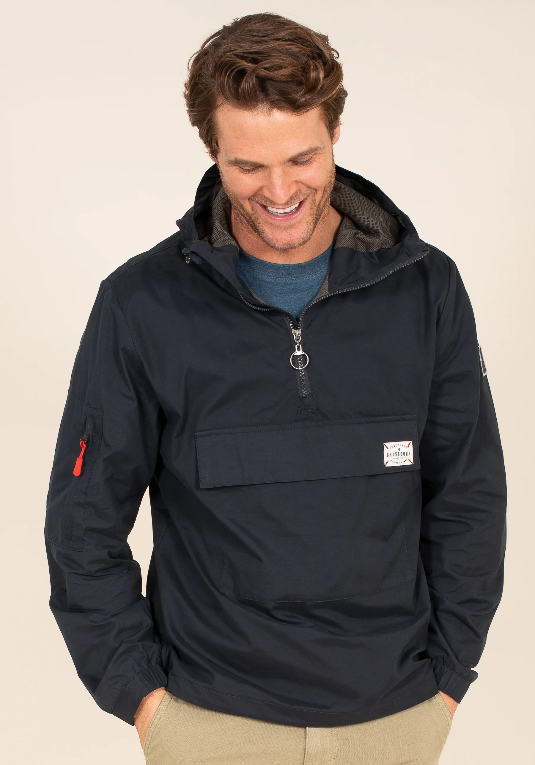 Navy Pullover Jacket - Image 2