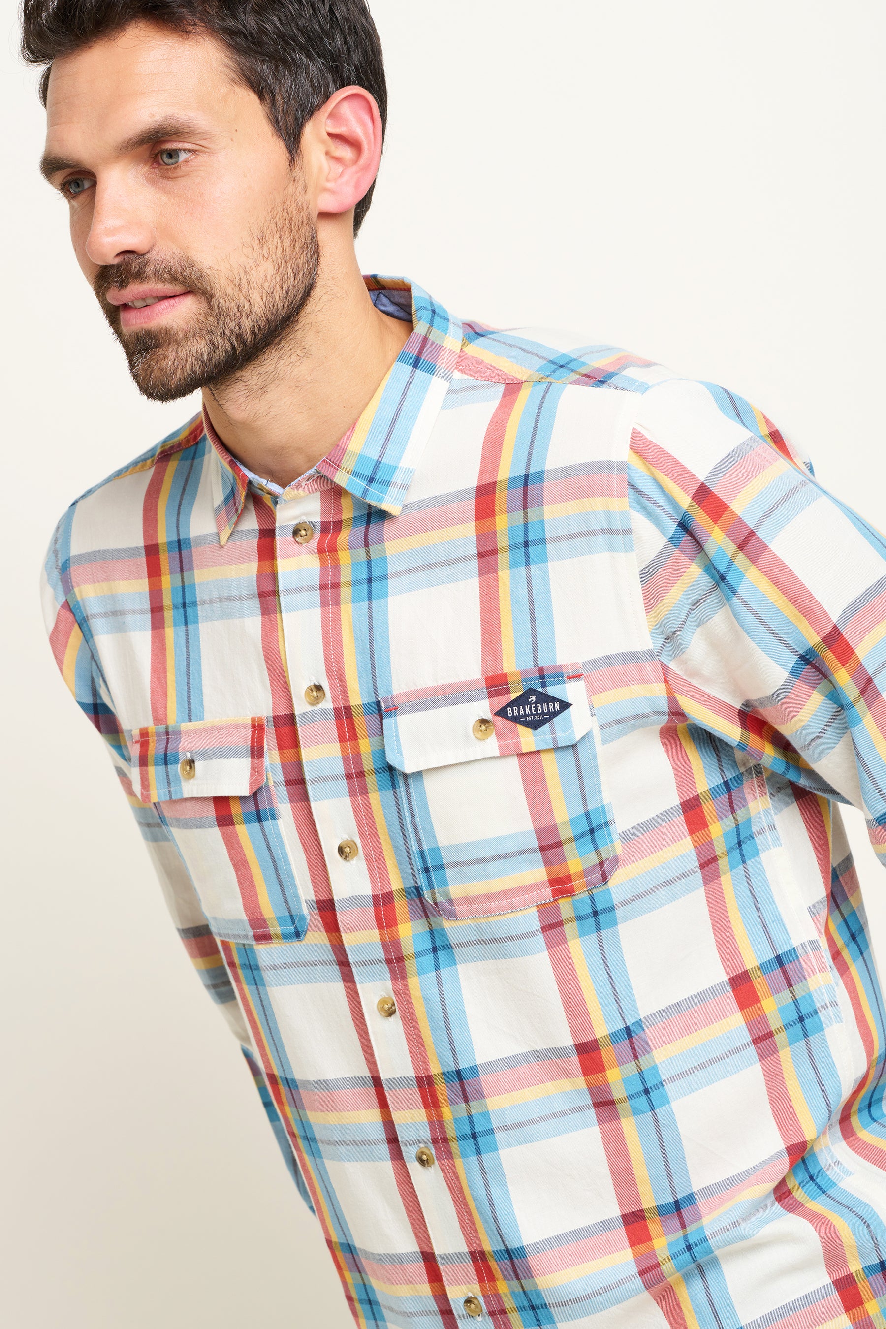 Multi Check Long Sleeve Shirt - Image 4