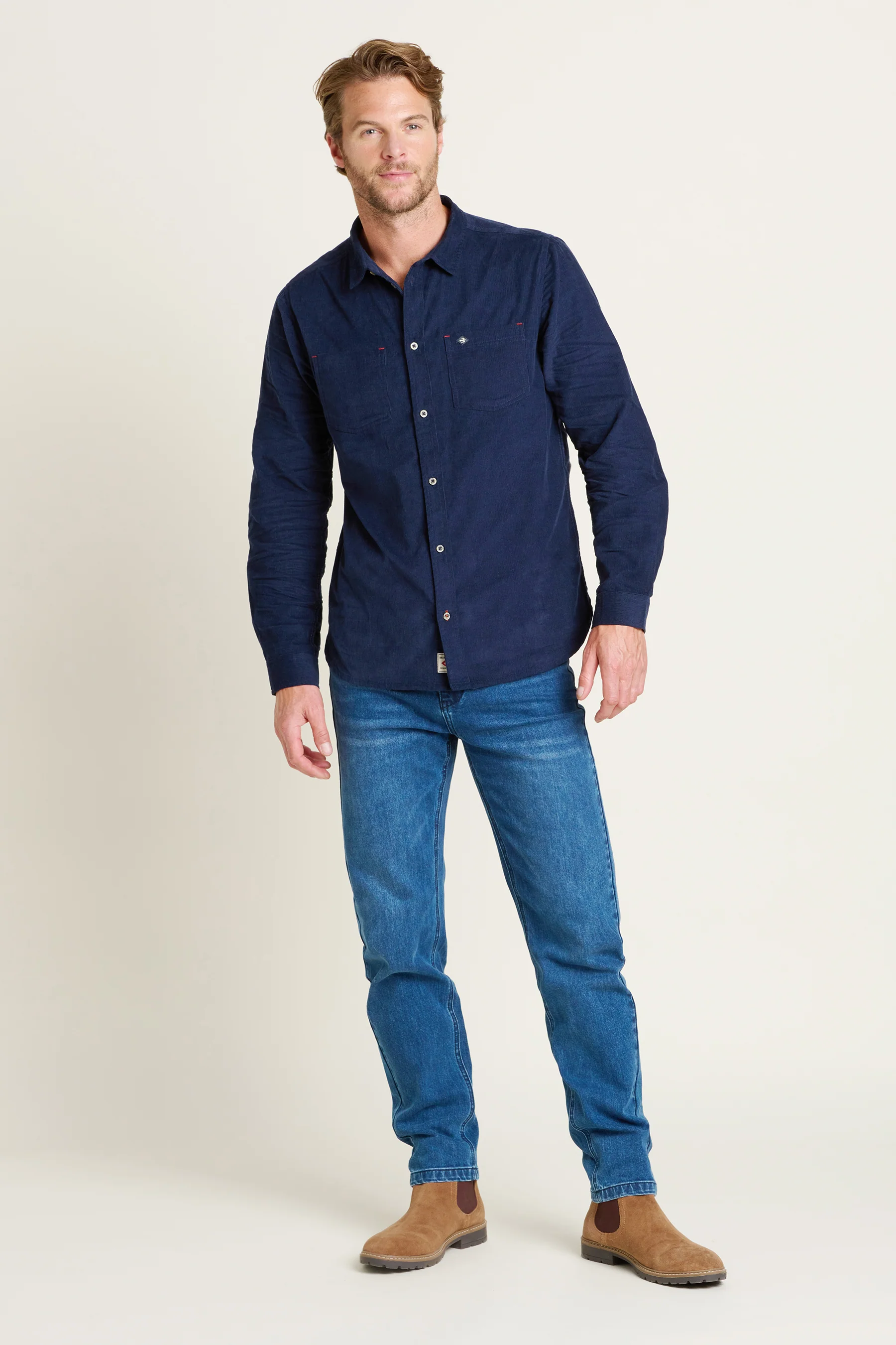 Navy Corduroy Shirt - Image 4
