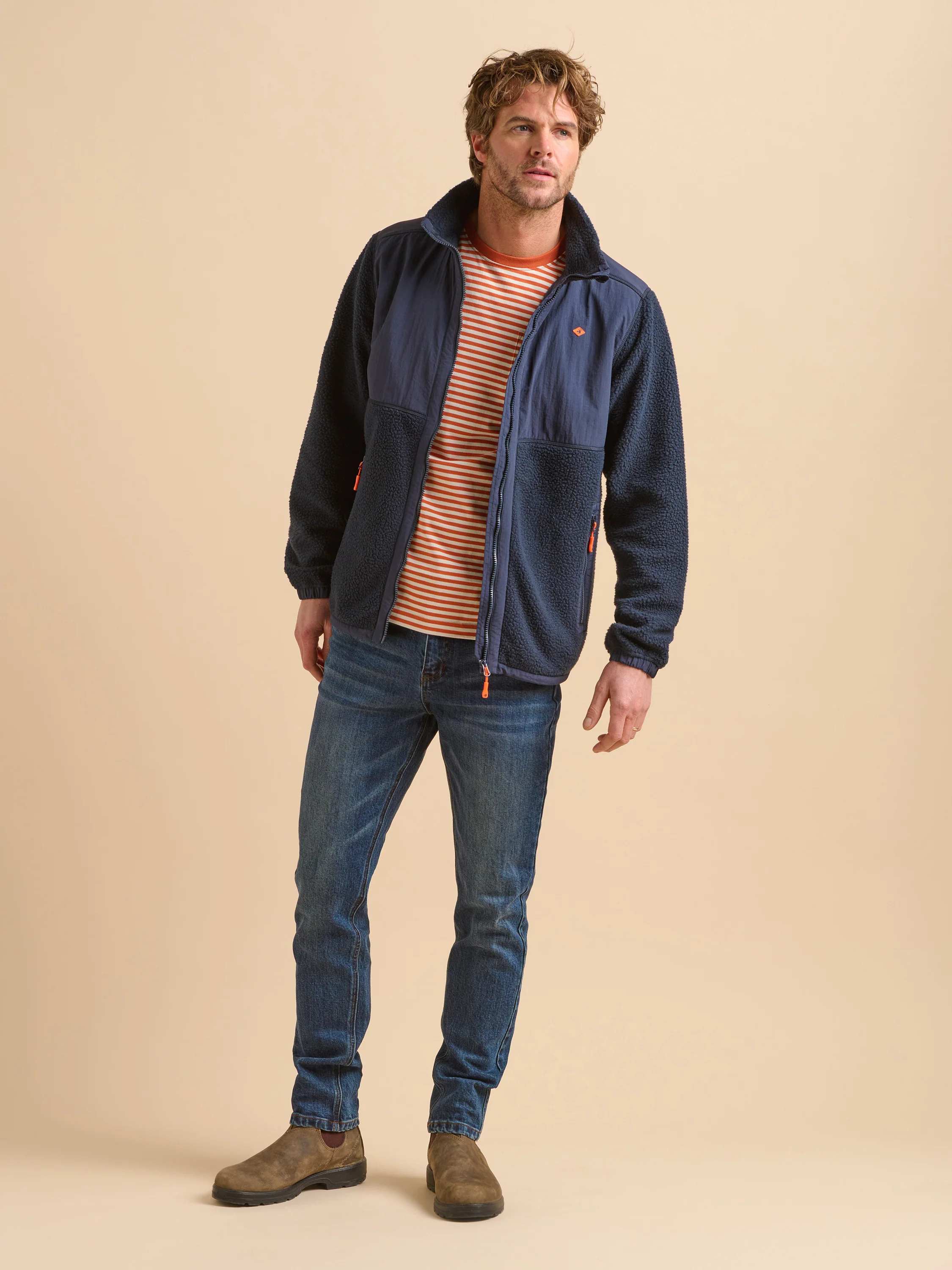 Navy Fleece Jacket - Image 3