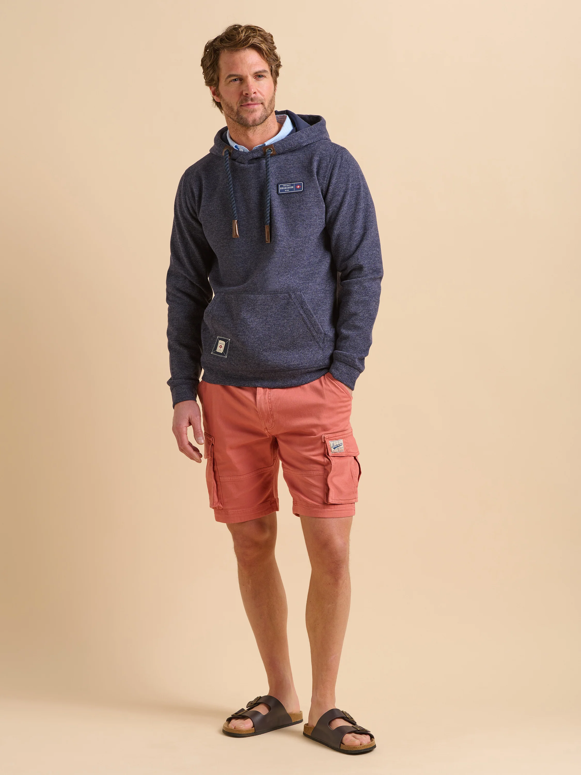 Navy Marl Hoodie - Image 2