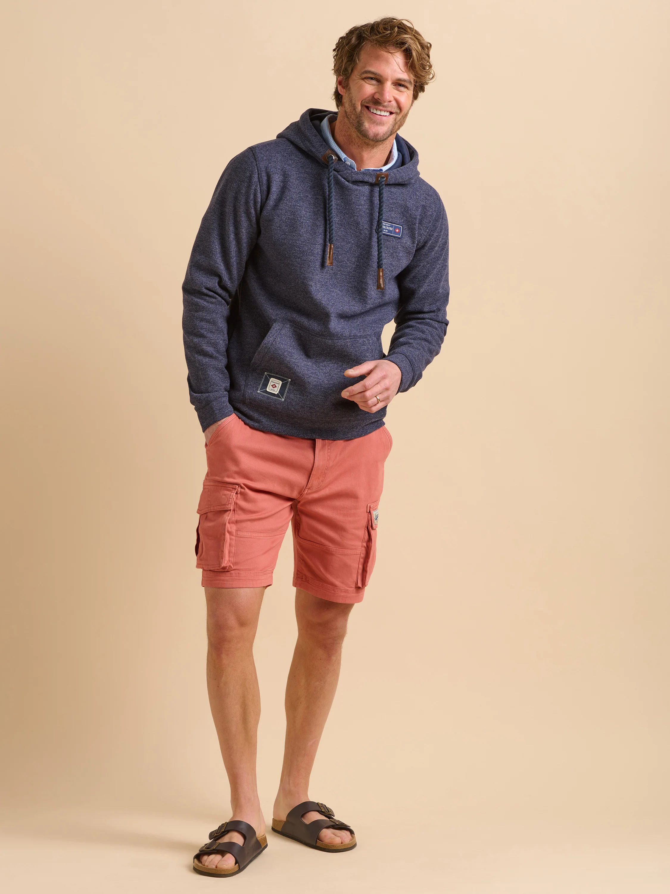 Navy Marl Hoodie - Image 3