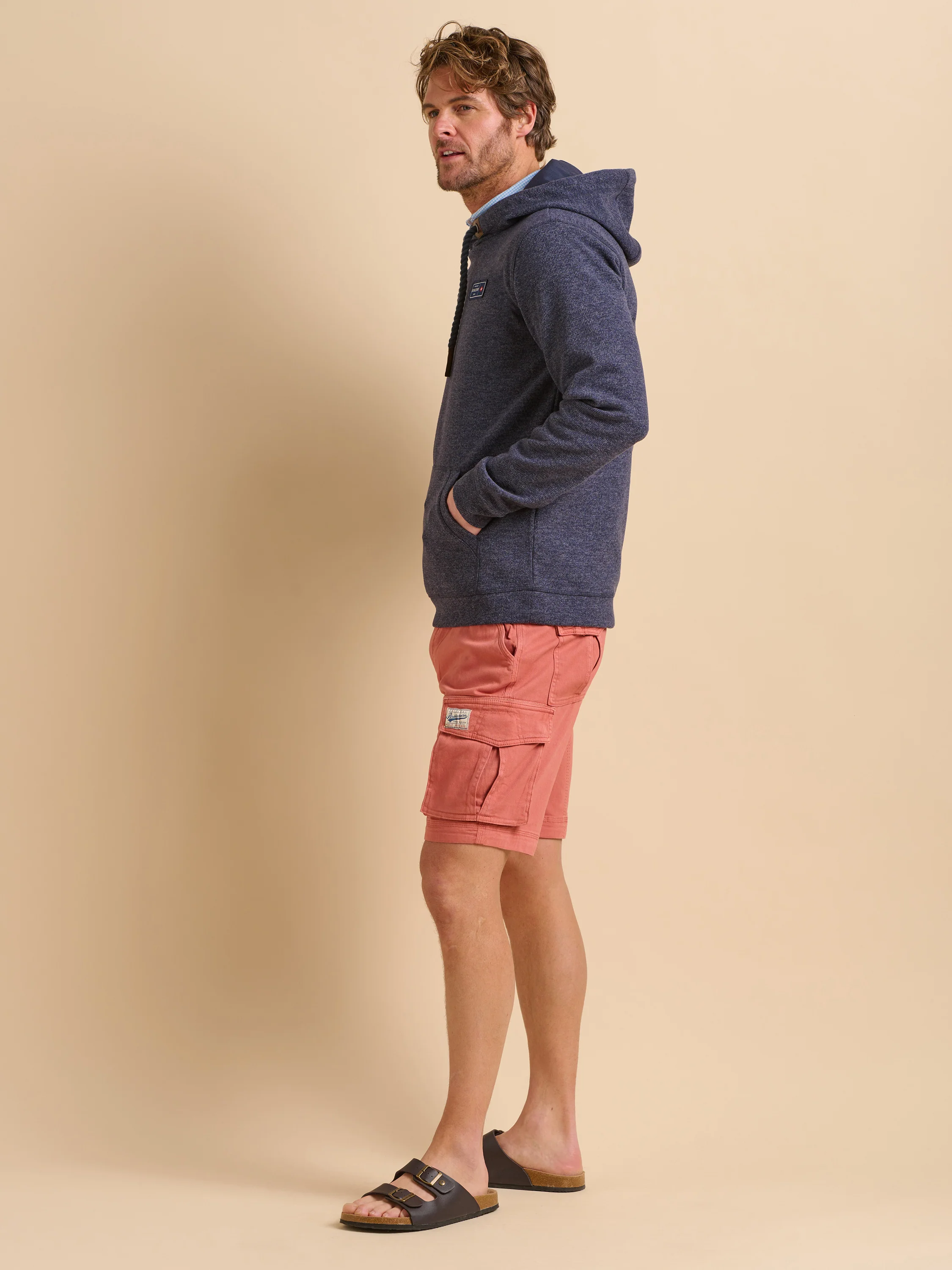 Navy Marl Hoodie - Image 5