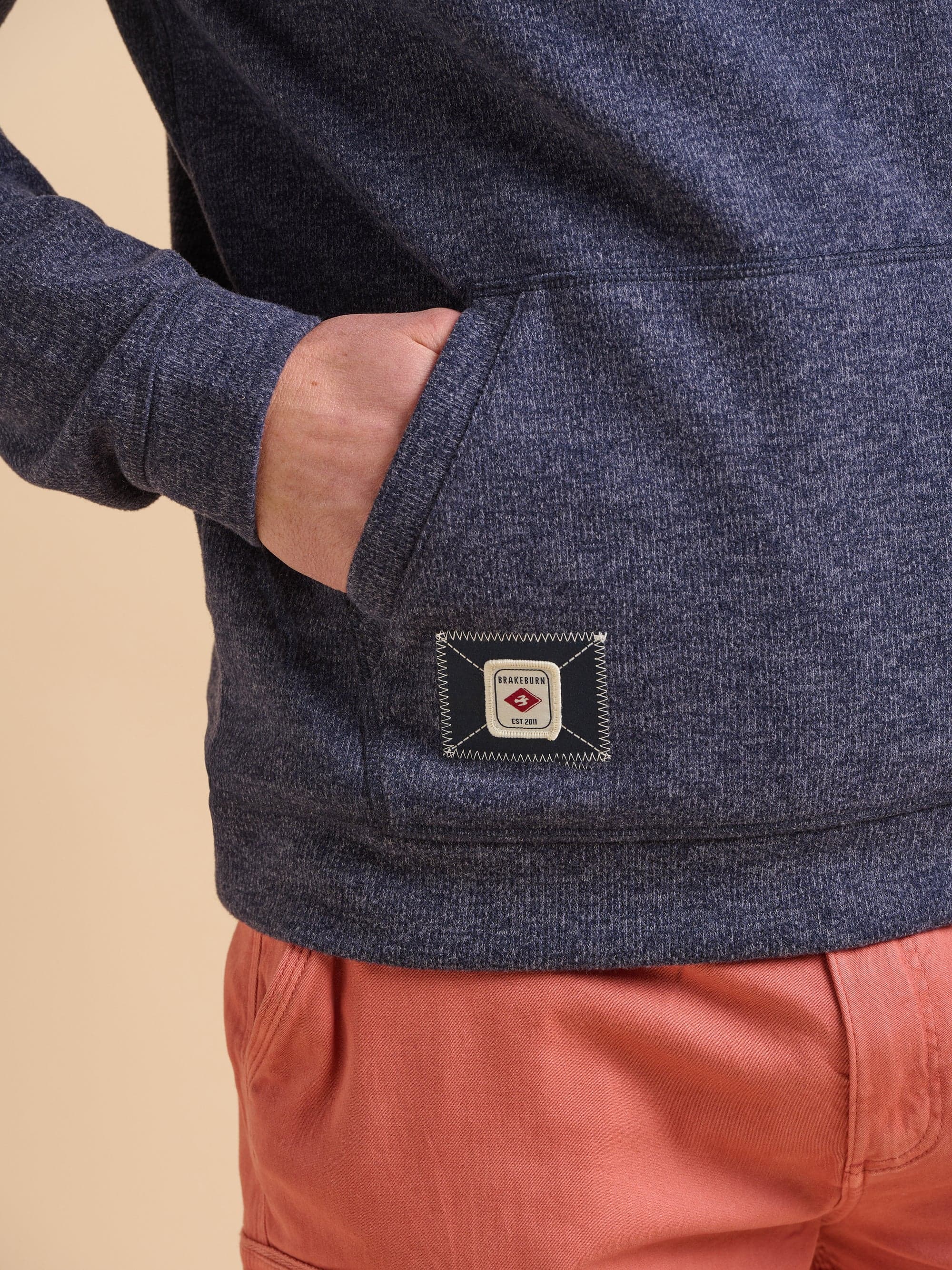 Navy Marl Hoodie - Image 6