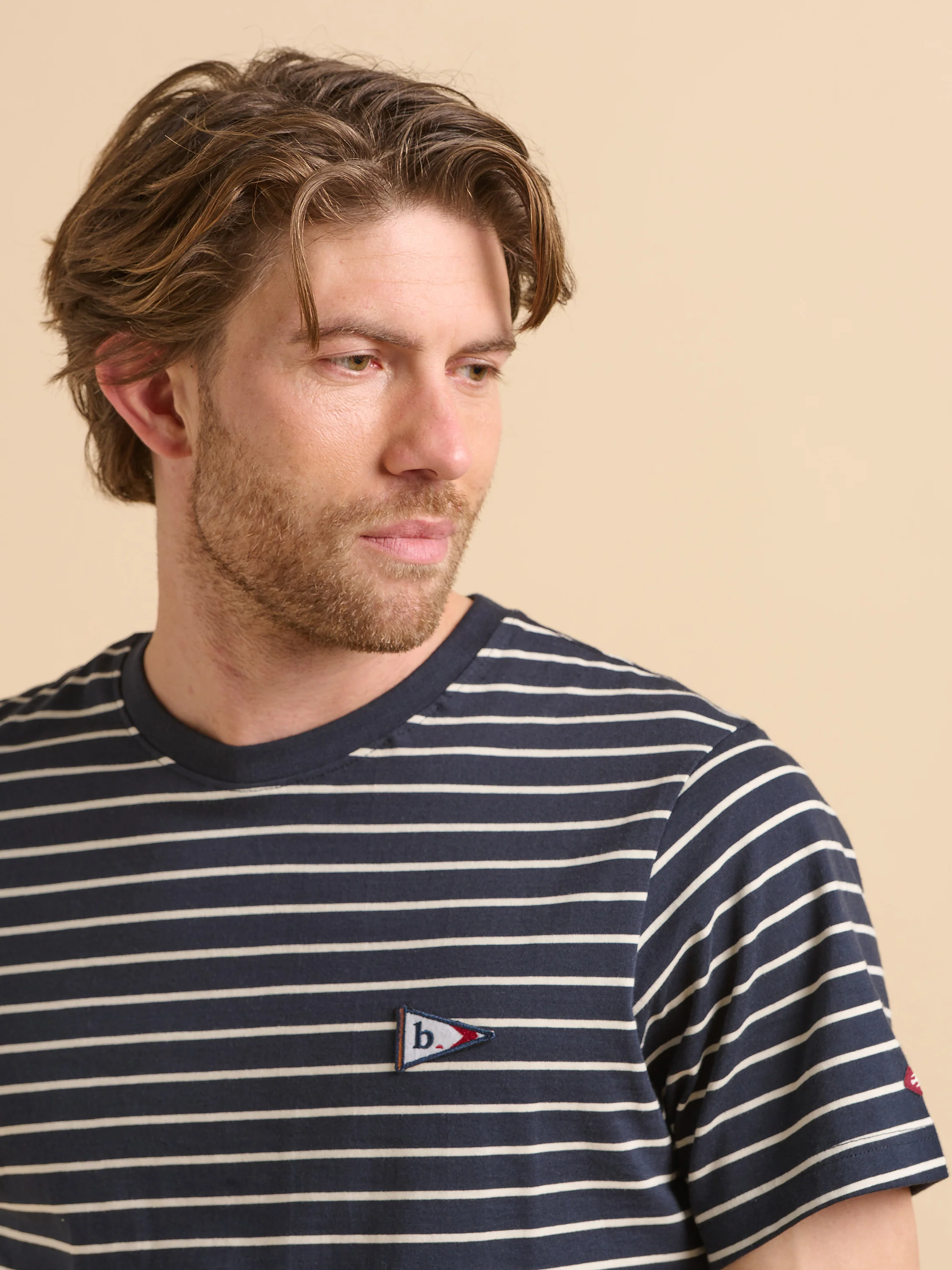 Navy Stripe Flag Tee - Image 6