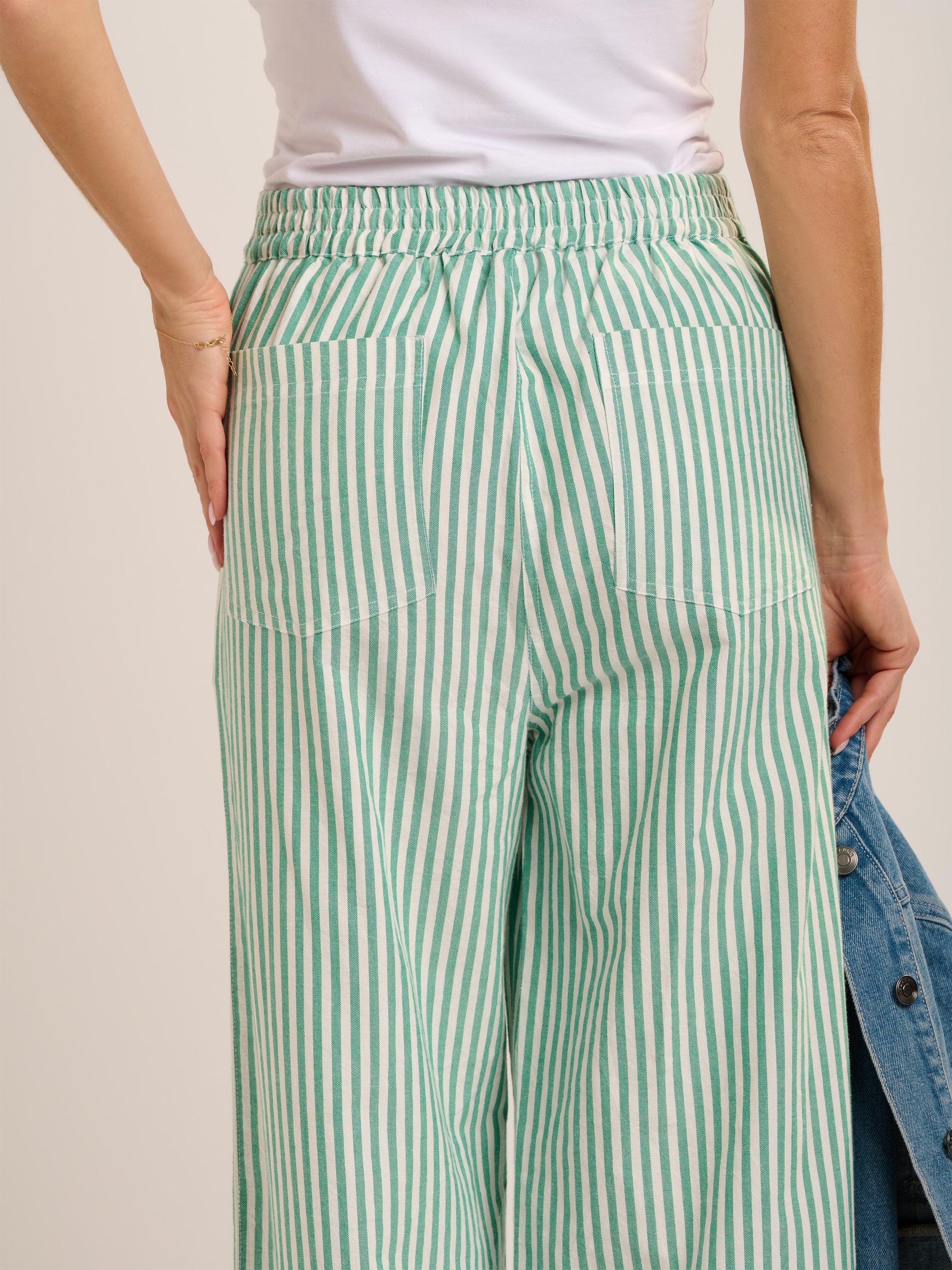 Phoebe Stripe Wide Leg Trouser - Image 5