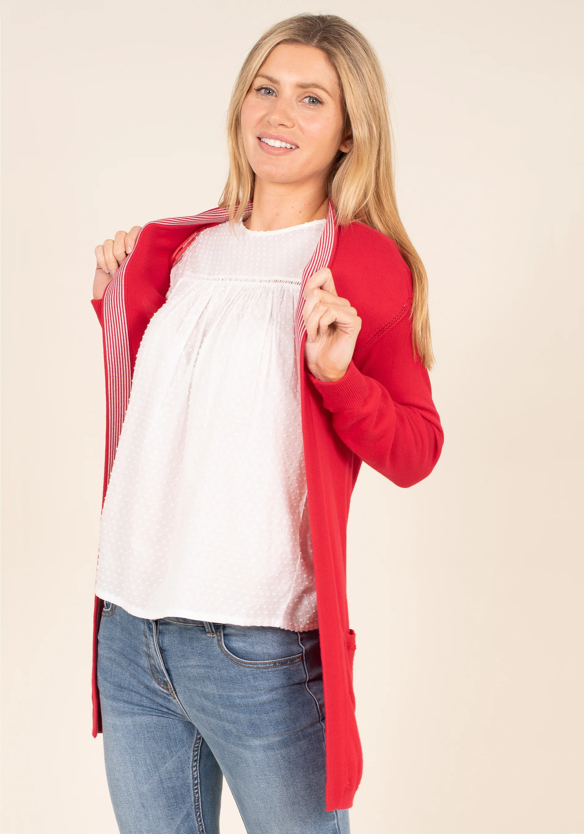 Organic Cotton Pointelle Cardigan - Image 3