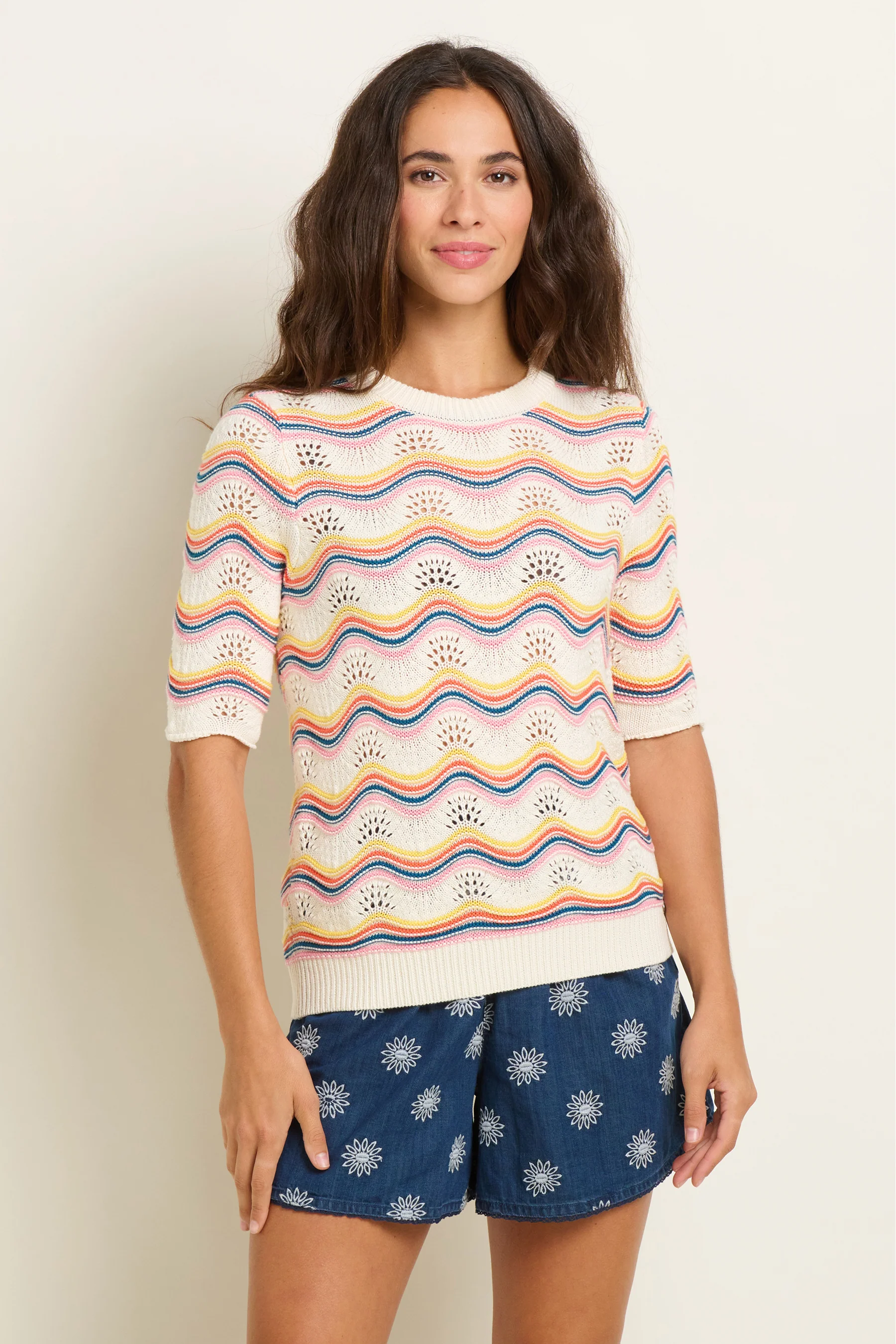 Rainbow Wave Knitted Tee - Image 2