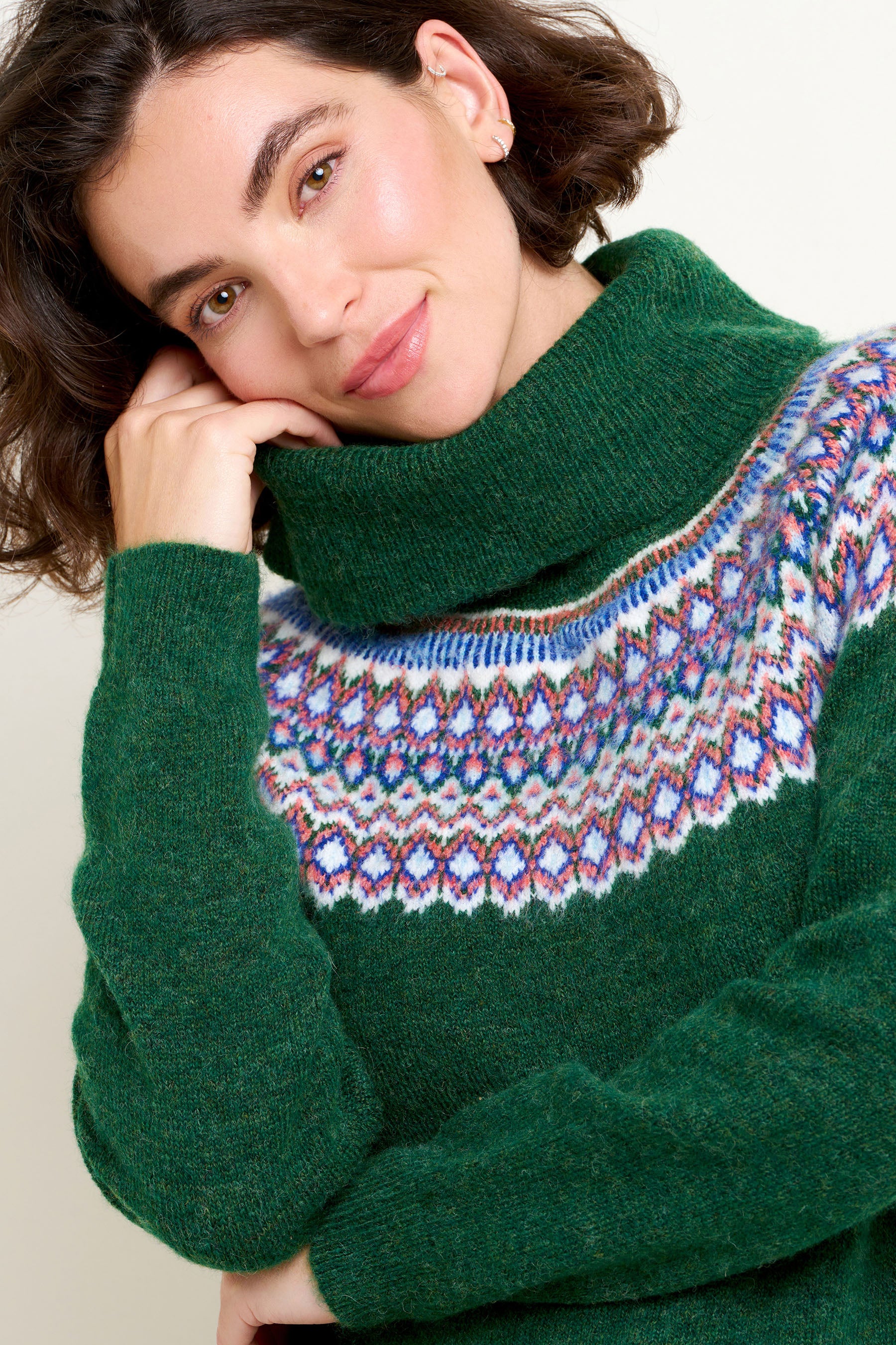 Scandi Roll Neck Knitted Jumper - Image 3