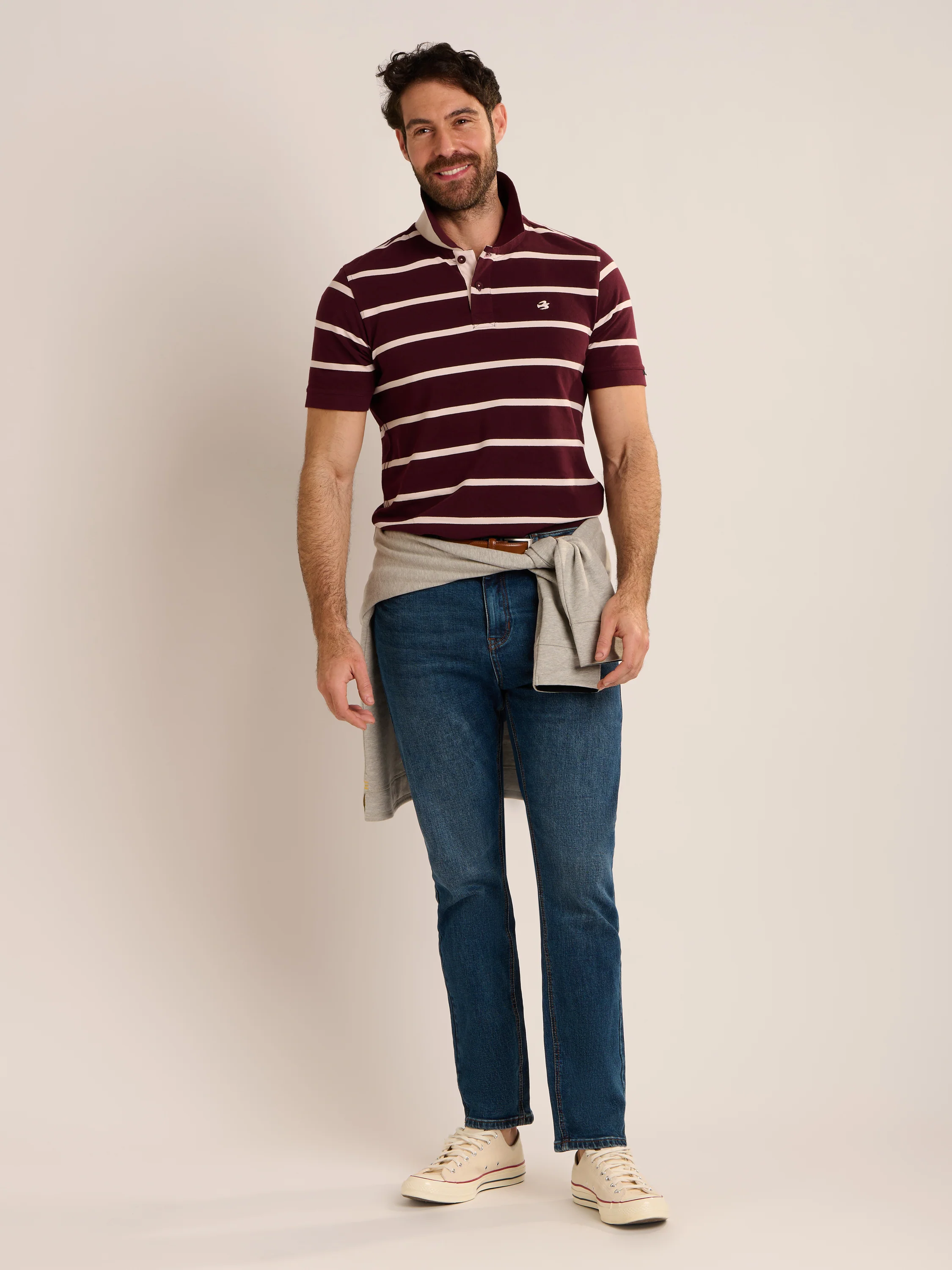 Seaham Stripe Pique Polo - Image 9