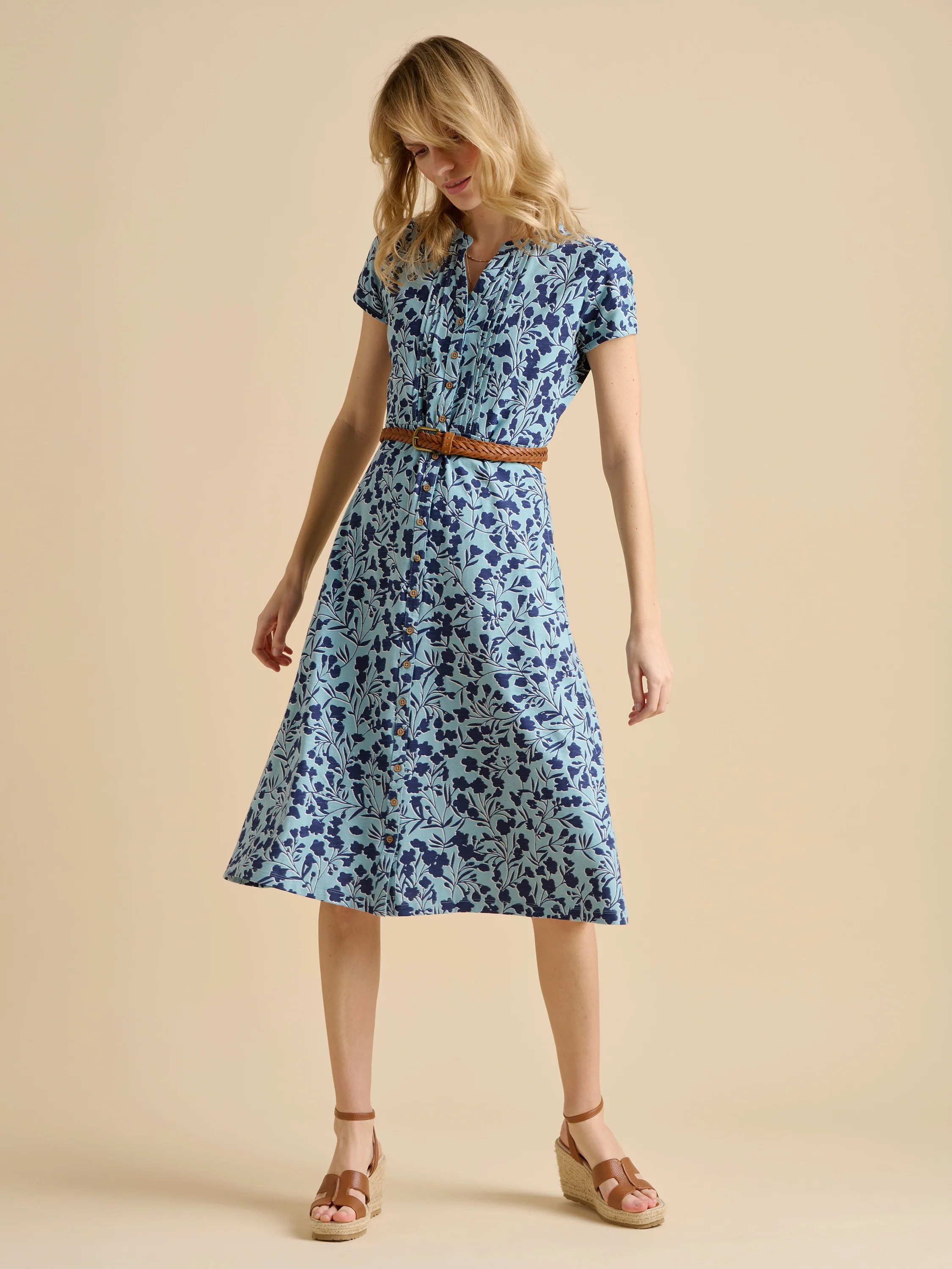 Shadow Floral Midi Dress - Image 3