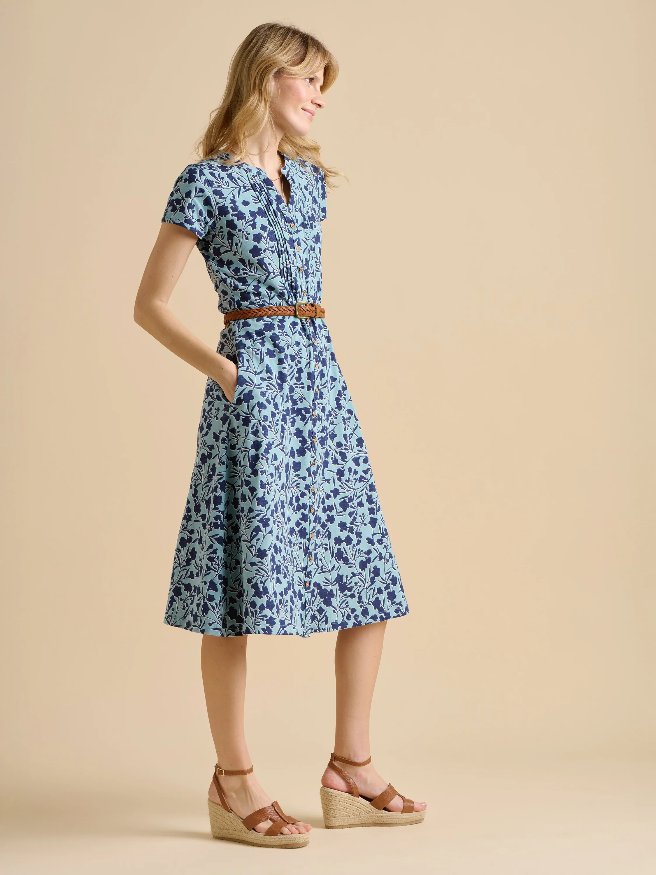 Shadow Floral Midi Dress - Image 4