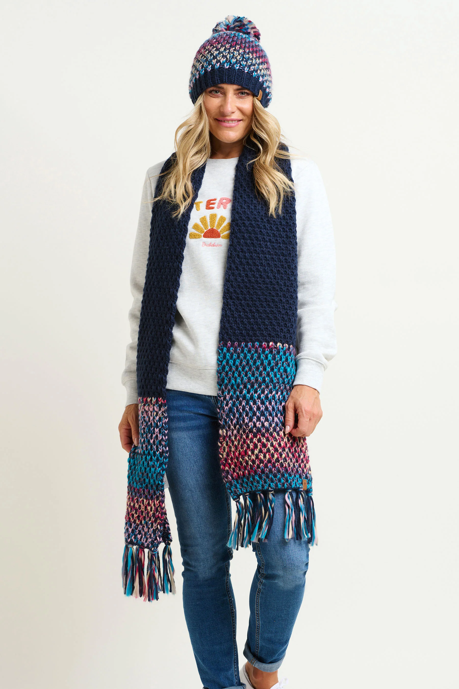 Space Dye Knitted Scarf - Image 3