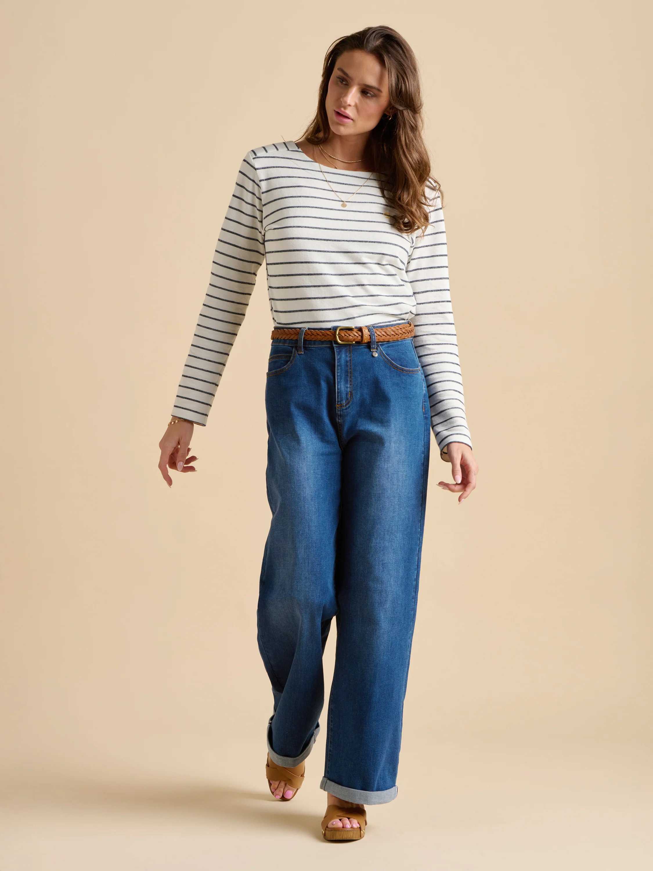 Stripe Bella Crew Neck Sweat - Image 4