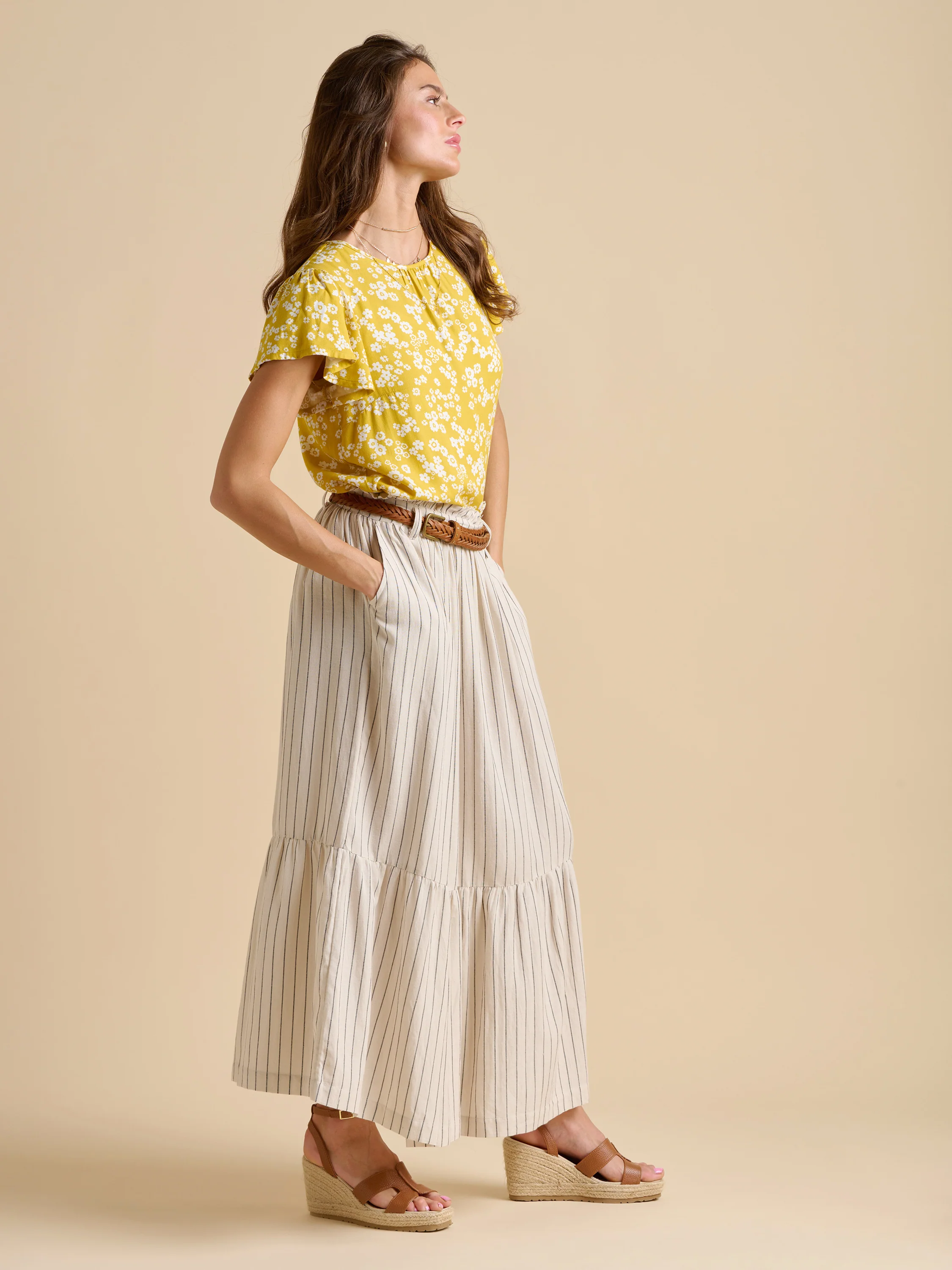 Stripe Paper Bag Skirt - Image 4
