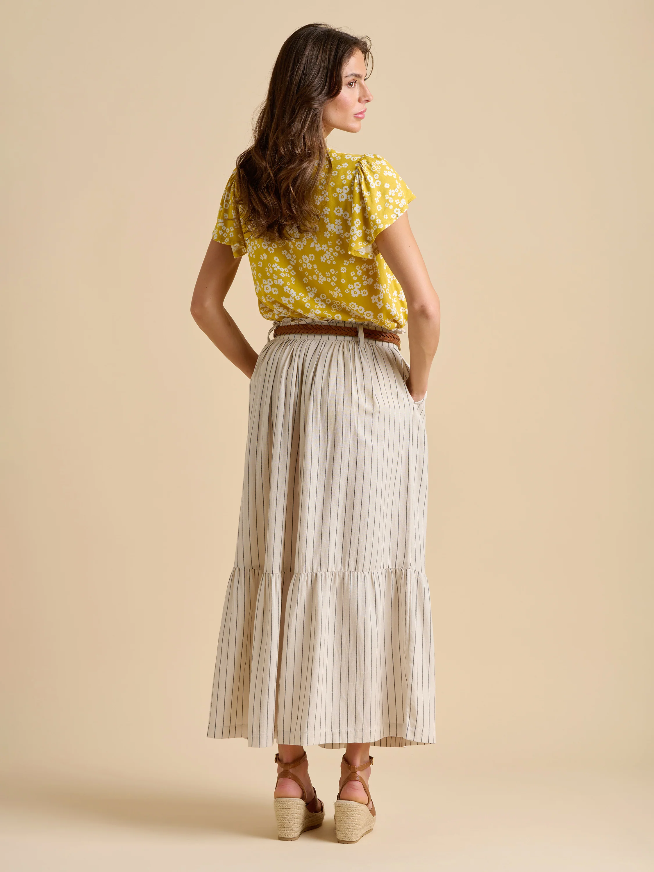 Stripe Paper Bag Skirt - Image 5