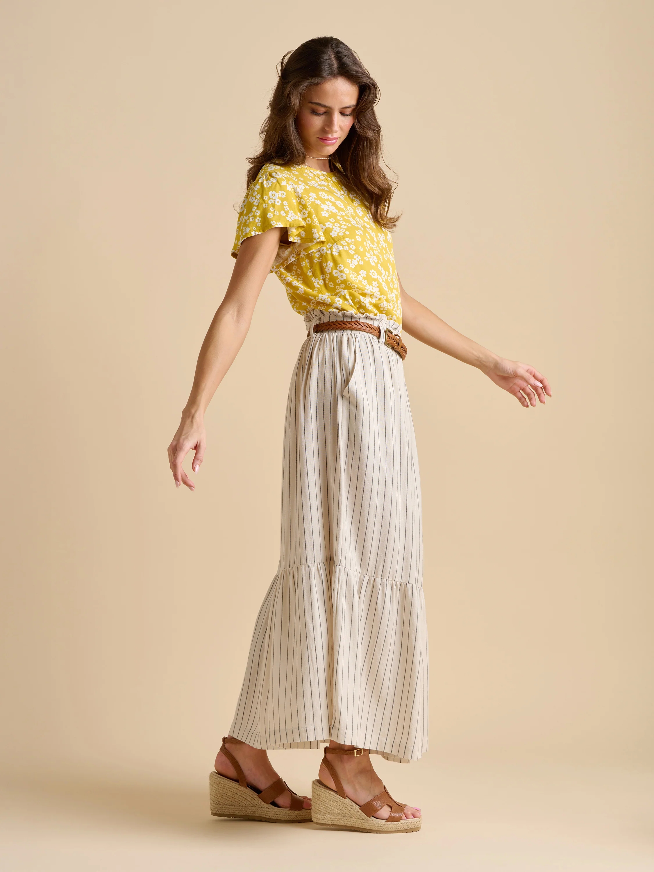 Stripe Paper Bag Skirt - Image 6