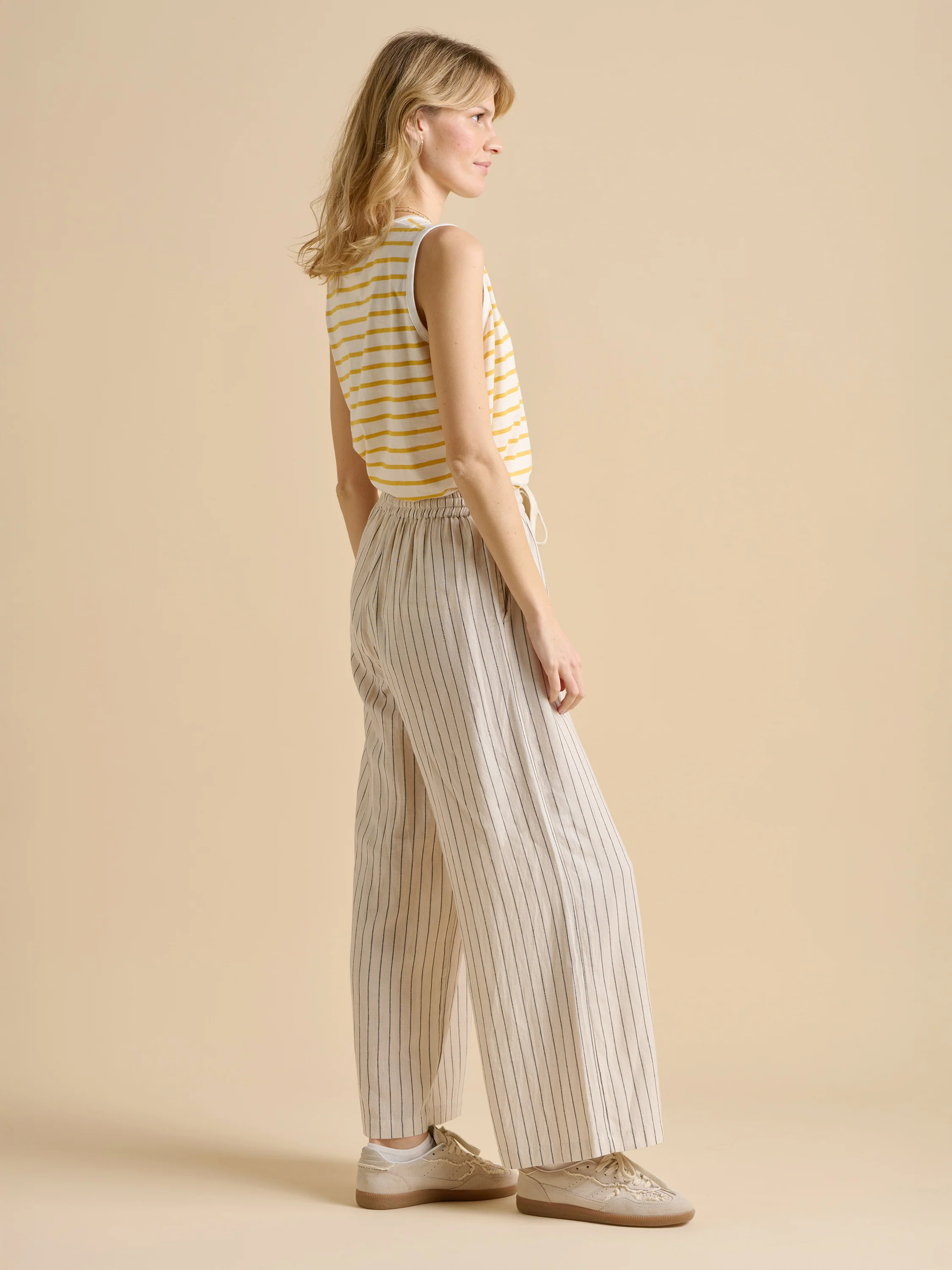 Stripe Wide Leg Trouser - Image 4