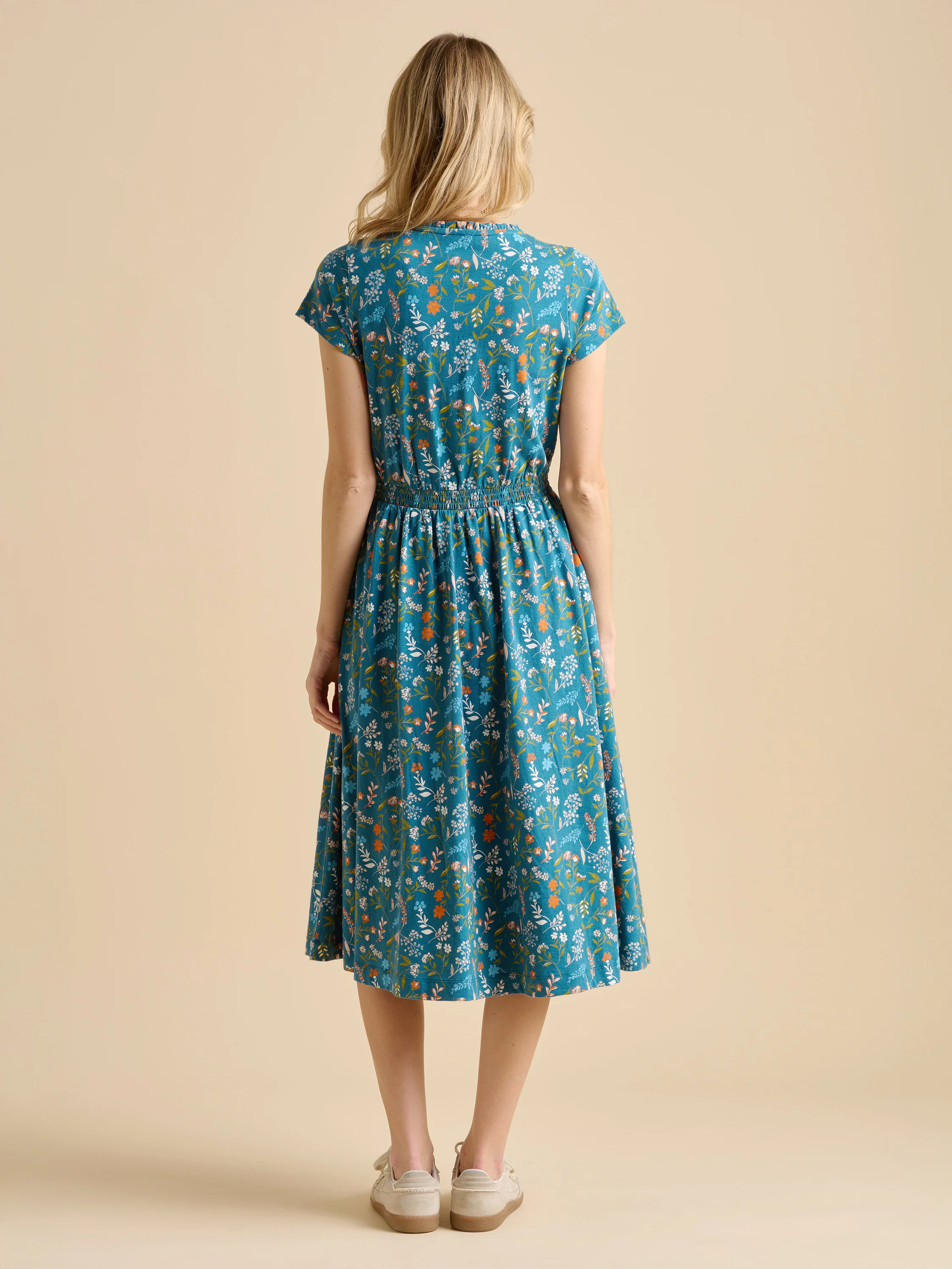 Teal Shoreline Meadow Midi Dress - Image 3