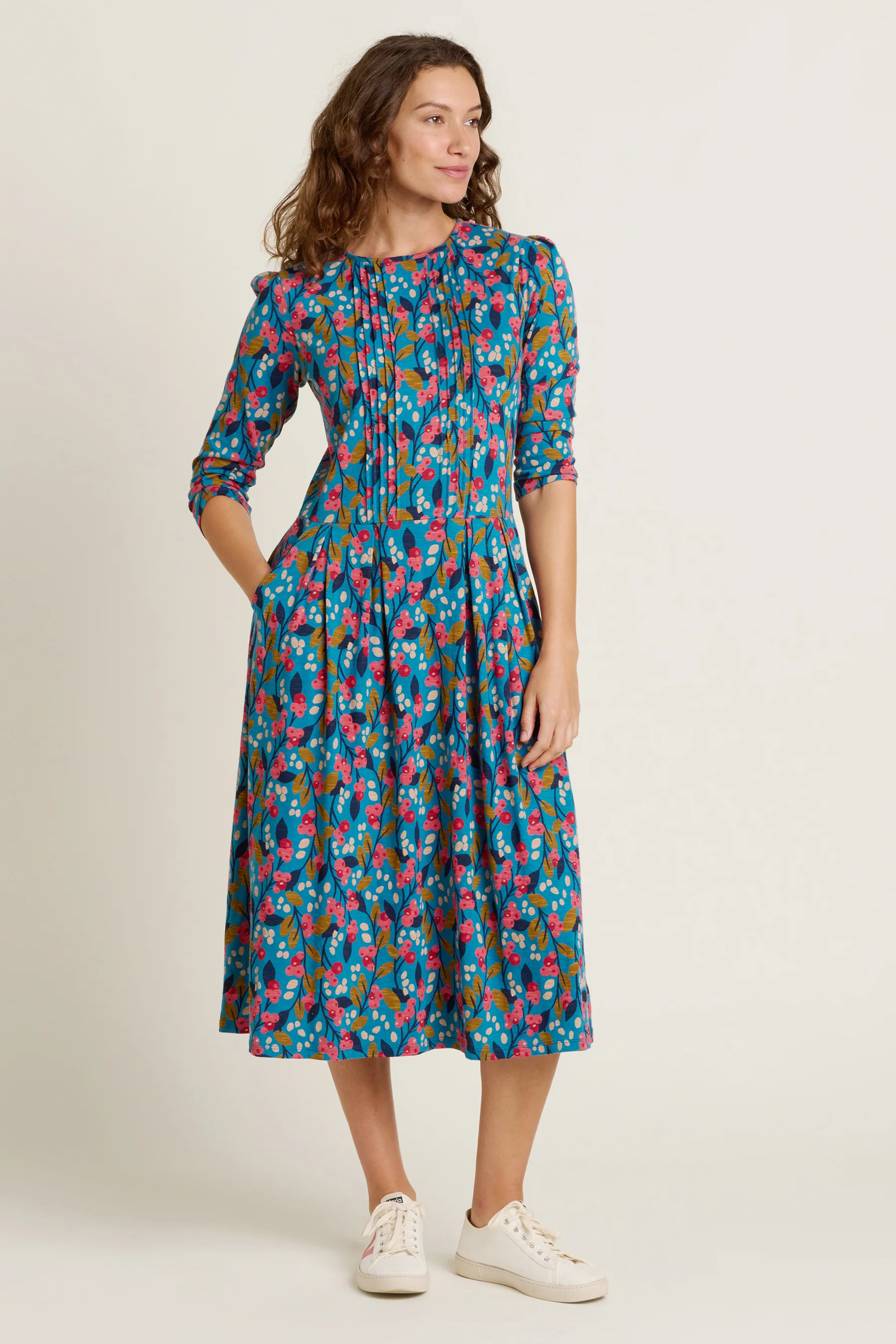 Trailing Berry Midi Dress - Image 3
