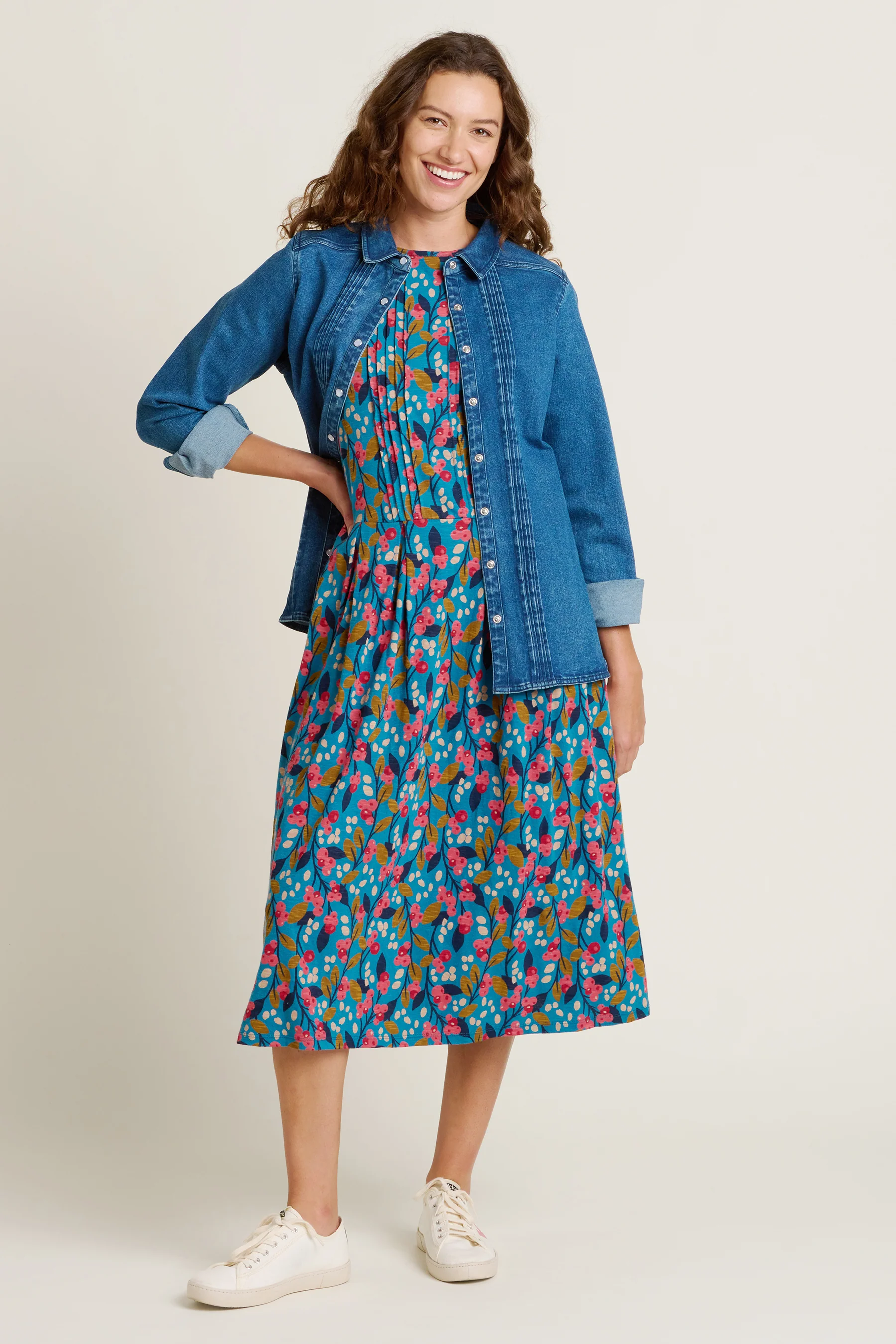 Trailing Berry Midi Dress - Image 4