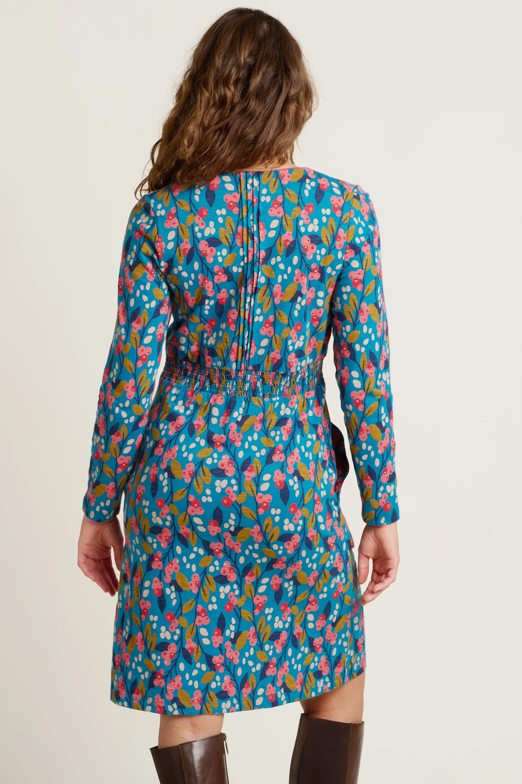 Trailing Berry Wrap Dress - Image 2