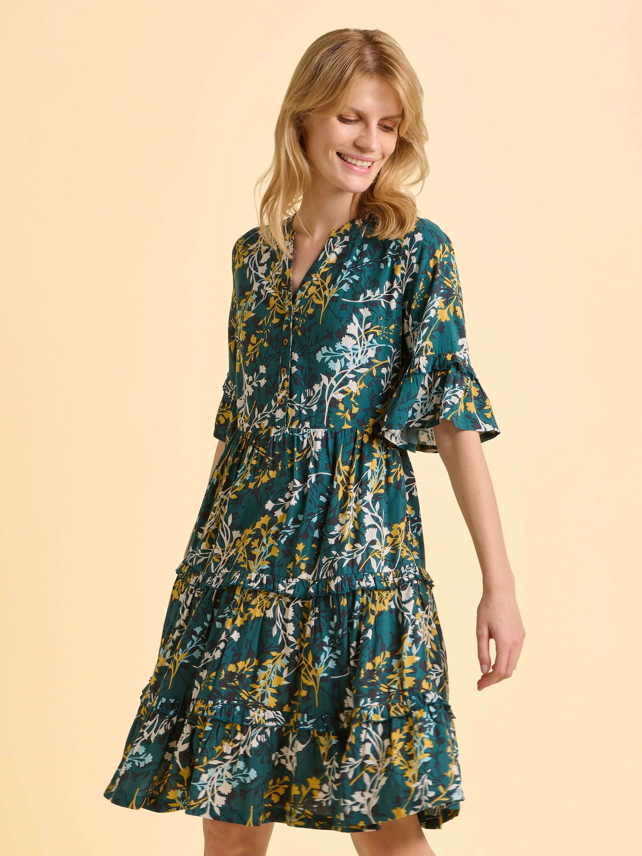 Vivid Knee Length Dress